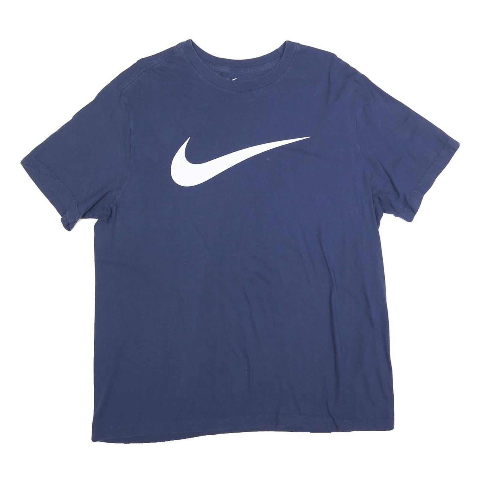 Buy NIKE Mens Blue T-Shirt M Short Sleeve Crew Neck Cotton Blend Graphic Print Refurbished - $20.79 NIKE Mens Blue T-Shirt M Short Sleeve Crew Neck Cotton Blend Graphic Print Refurbished - N/A refurbished available on Cerqular
