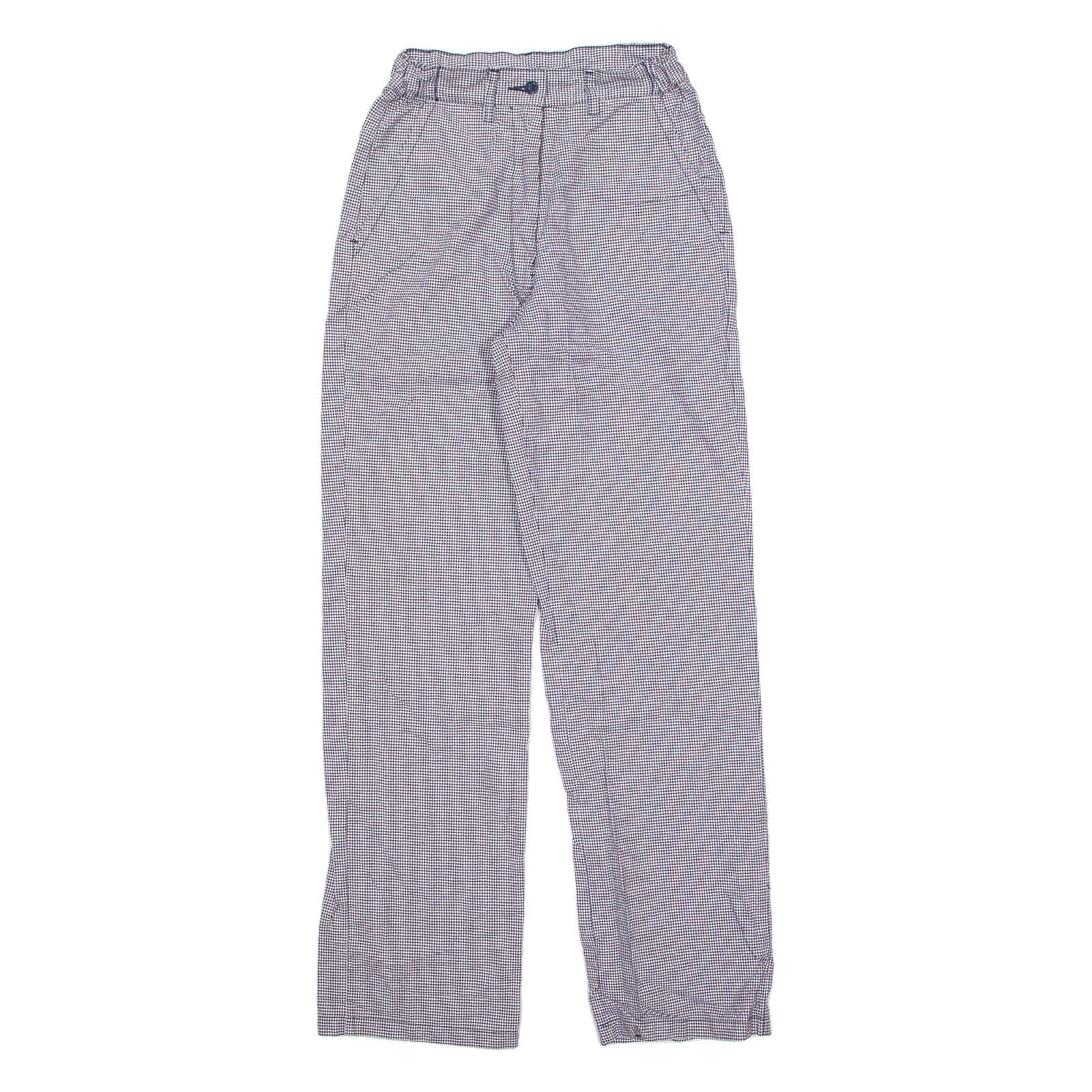 LAFONT Houndstooth Workwear Womens Trousers Blue Regular Straight W24 L30 Refurbished - N/A refurbished available on Cerqular