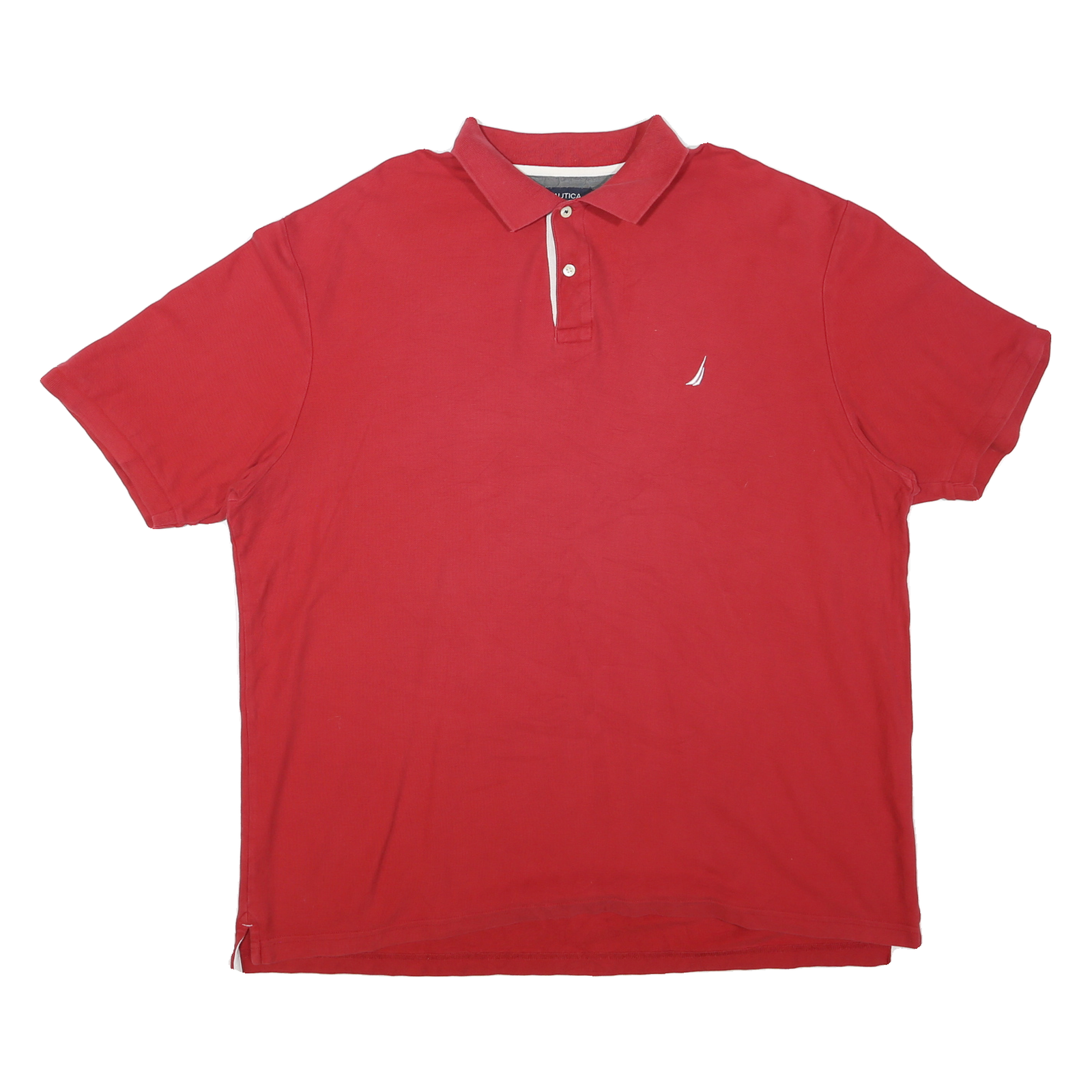 NAUTICA Mens Red Short Sleeve Plain 2XL Polo Shirt Cotton Blend Classic Refurbished - N/A refurbished available on Cerqular