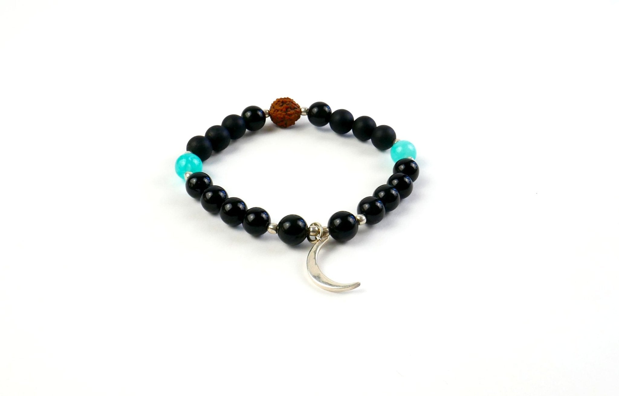NYX Japa Mala Bracelet - Obsidian and Quartz Refurbished - N/A refurbished available on Cerqular