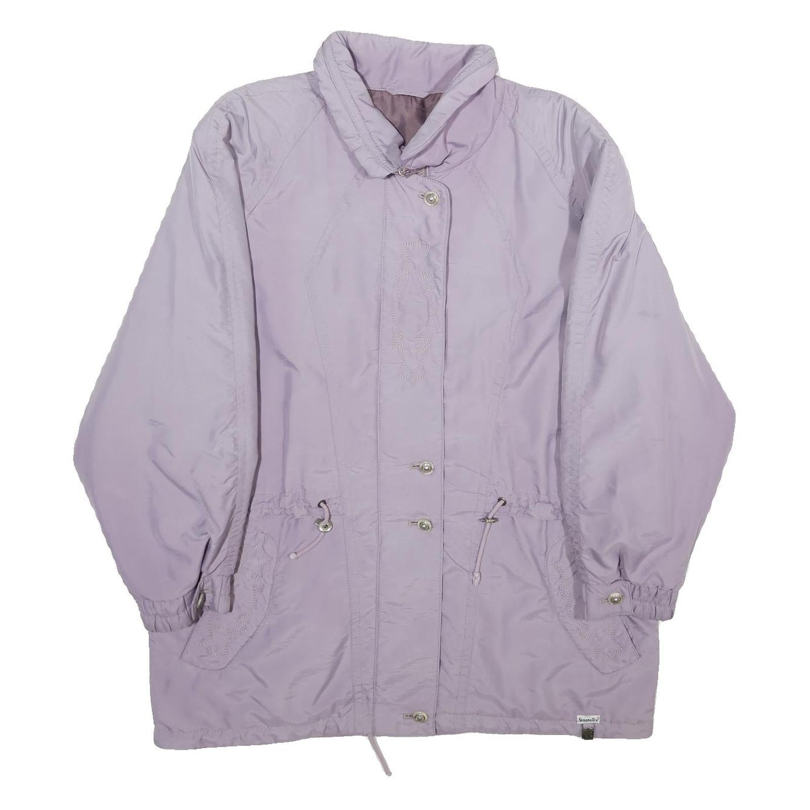 FULWILINE Womens Lavender Purple Jacket L Woven Zip Closure Classic Fit Casual Refurbished - N/A refurbished available on Cerqular