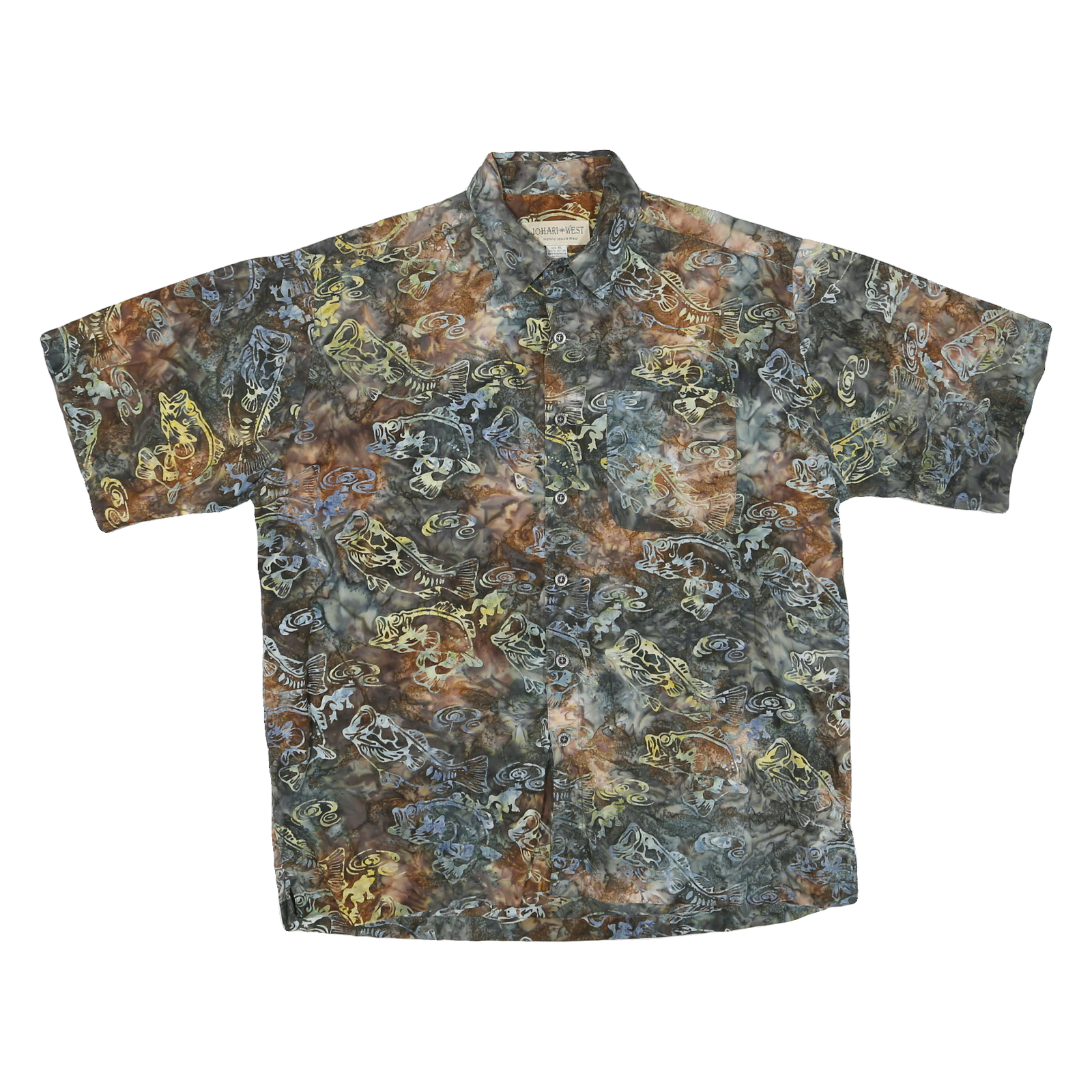 Buy JOHARI WEST Mens Brown & Grey Pattern Cotton Blend Shirt XL Short Sleeve Casual Refurbished - $16.89 JOHARI WEST Mens Brown & Grey Pattern Cotton Blend Shirt XL Short Sleeve Casual Refurbished - N/A refurbished available on Cerqular