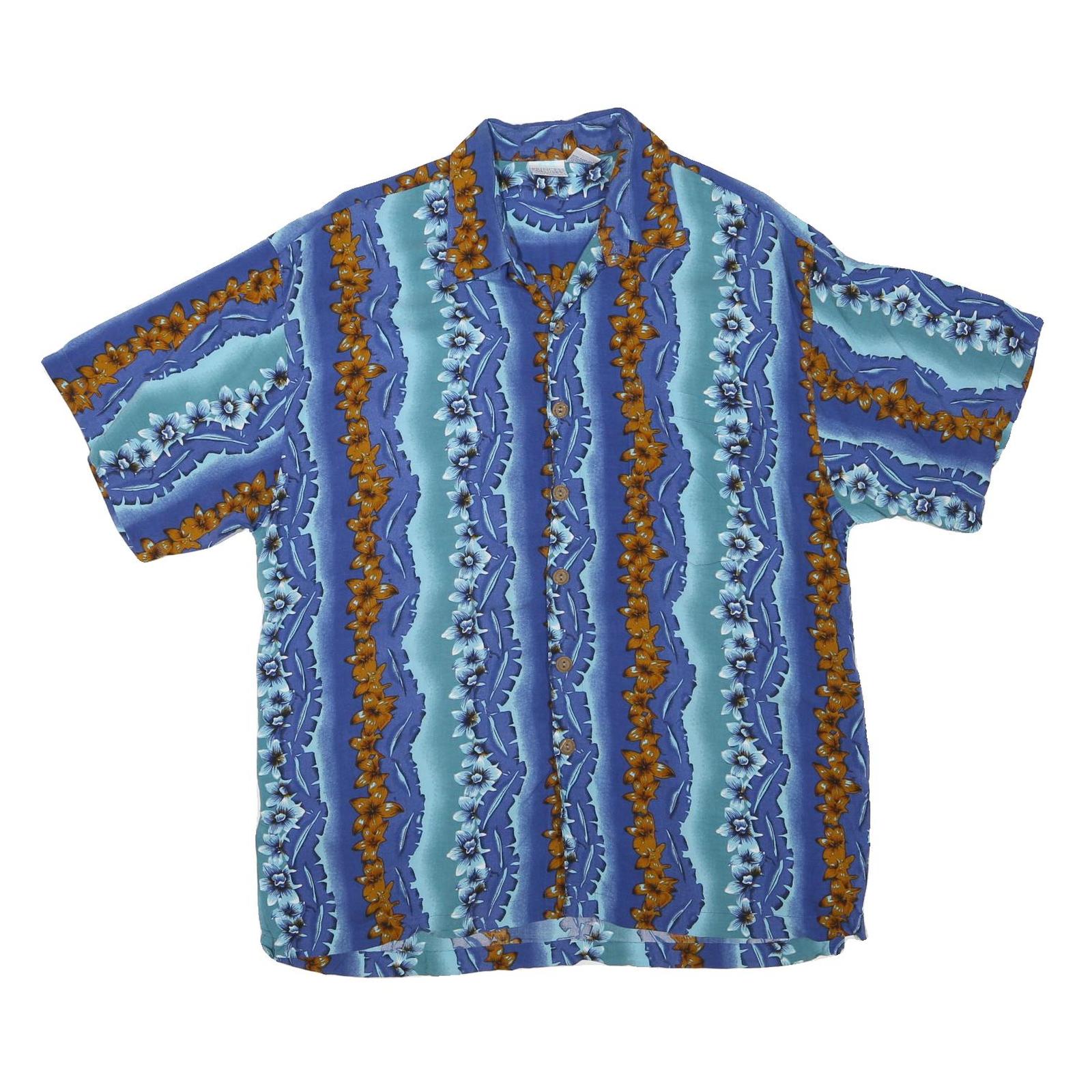 PRINCESS CRUISES Mens Blue Rayon Short Sleeve Shirt M Hawaiian Casual Refurbished - N/A refurbished available on Cerqular