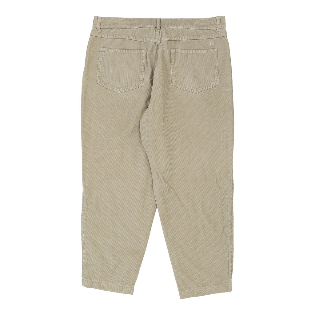 Fila Cord Trousers - 37W 26L Beige Cotton Refurbished - Thrifted (note: this is a term often used to describe second- refurbished available on Cerqular