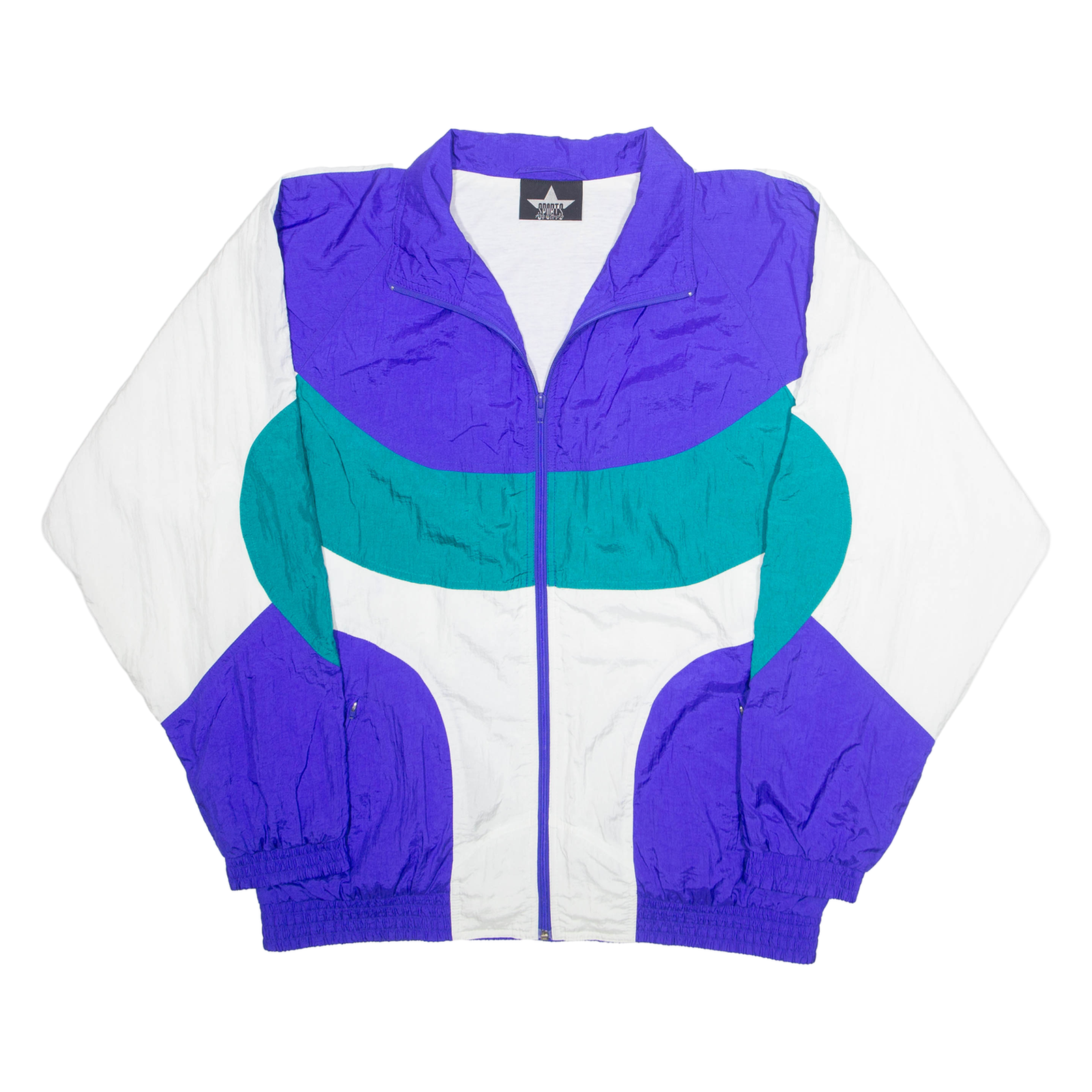 SPORTS Mens Shell Jacket White Nylon 2XL Refurbished - N/A refurbished available on Cerqular