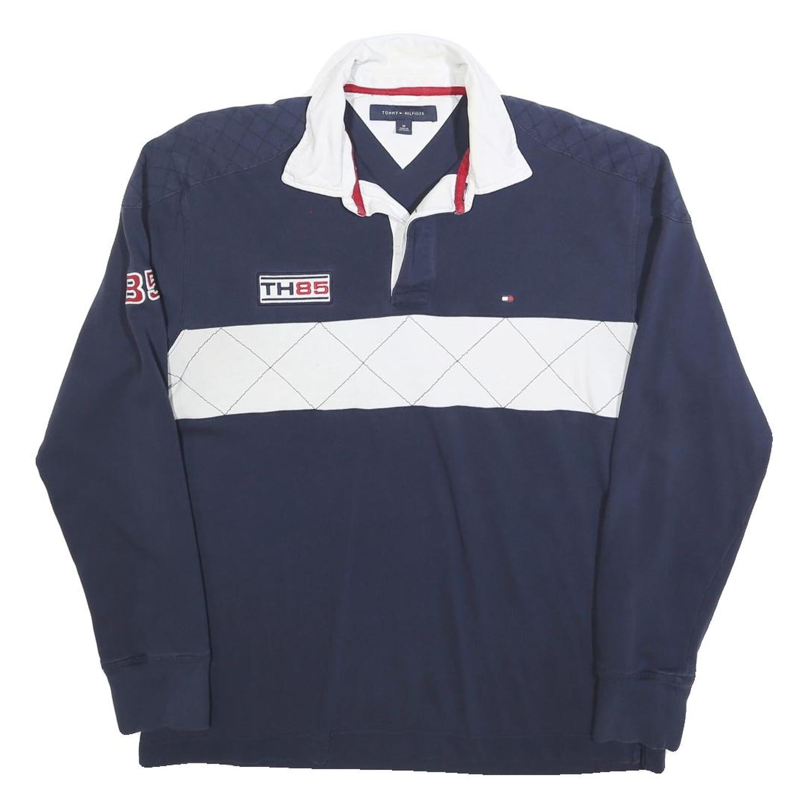 Buy TOMMY HILFIGER Mens Navy & White TH85 Long Sleeve Quilted Polo Shirt M Classic Refurbished - $51.99 TOMMY HILFIGER Mens Navy & White TH85 Long Sleeve Quilted Polo Shirt M Classic Refurbished - N/A refurbished available on Cerqular