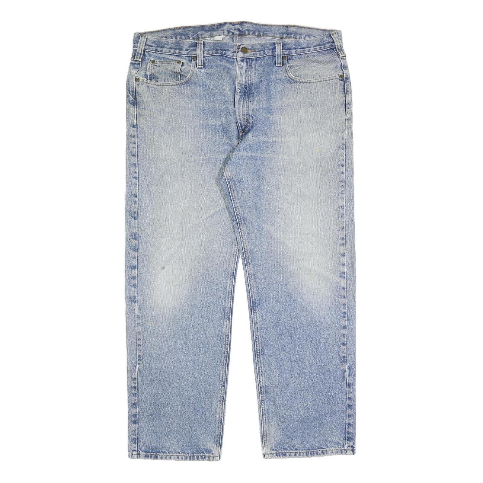 CARHARTT Mens Jeans Blue Relaxed Straight Denim Light W42 L32 Workwear Casual Refurbished - N/A refurbished available on Cerqular