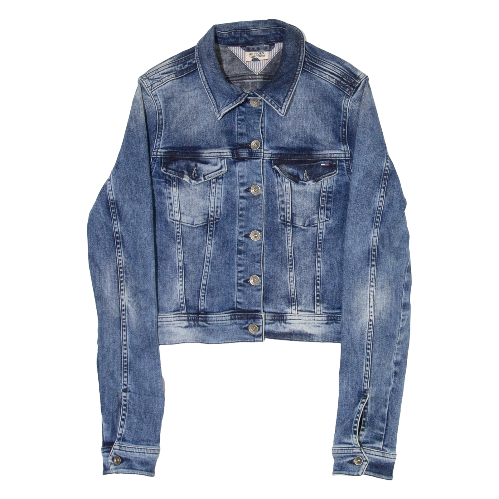 TOMMY HILFIGER Womens Denim Jacket Blue S Refurbished - N/A refurbished available on Cerqular