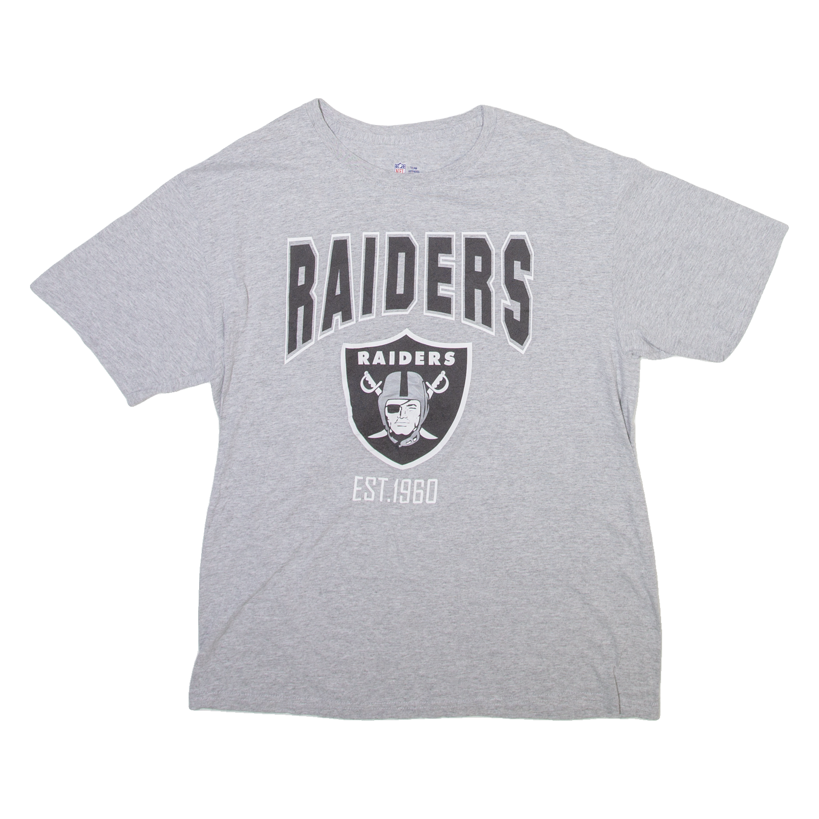 NFL Las Vegas Raiders Mens T-Shirt Grey USA L Refurbished - N/A refurbished available on Cerqular