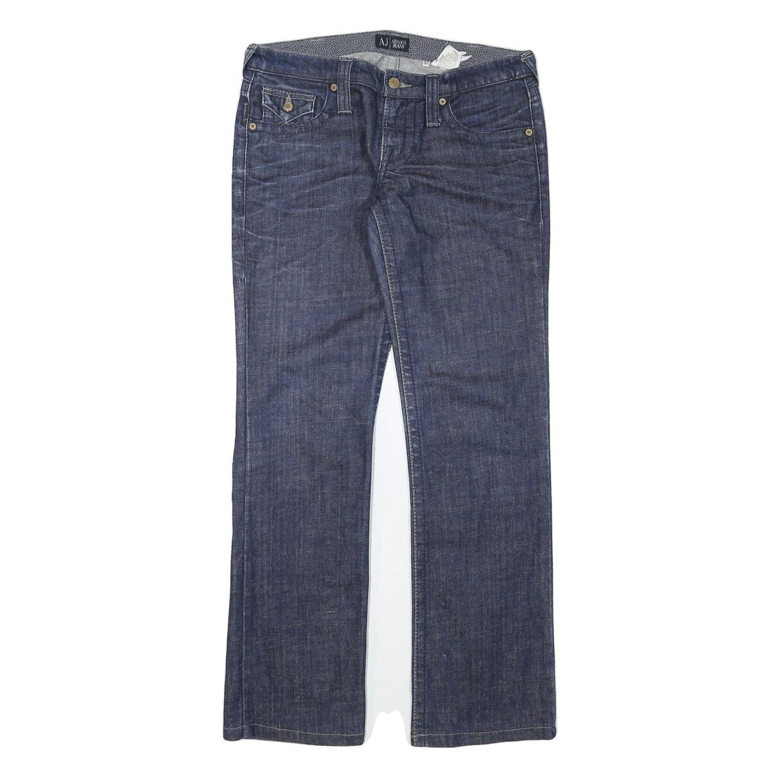 ARMANI JEANS Womens Blue Regular Straight Denim Medium W31 L30 Jeans Stylish Refurbished - N/A refurbished available on Cerqular