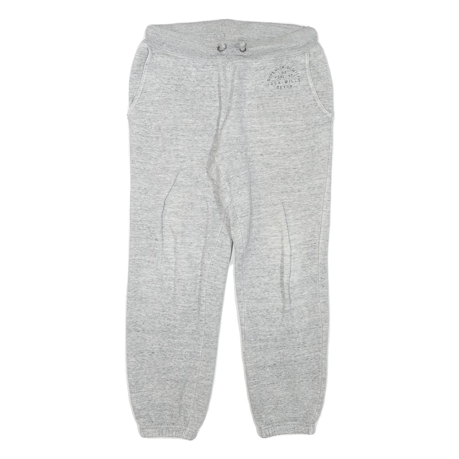 JACK WILLS Mens Joggers Grey XS W30 L27 Slim Tapered Cotton Comfort Refurbished - N/A refurbished available on Cerqular