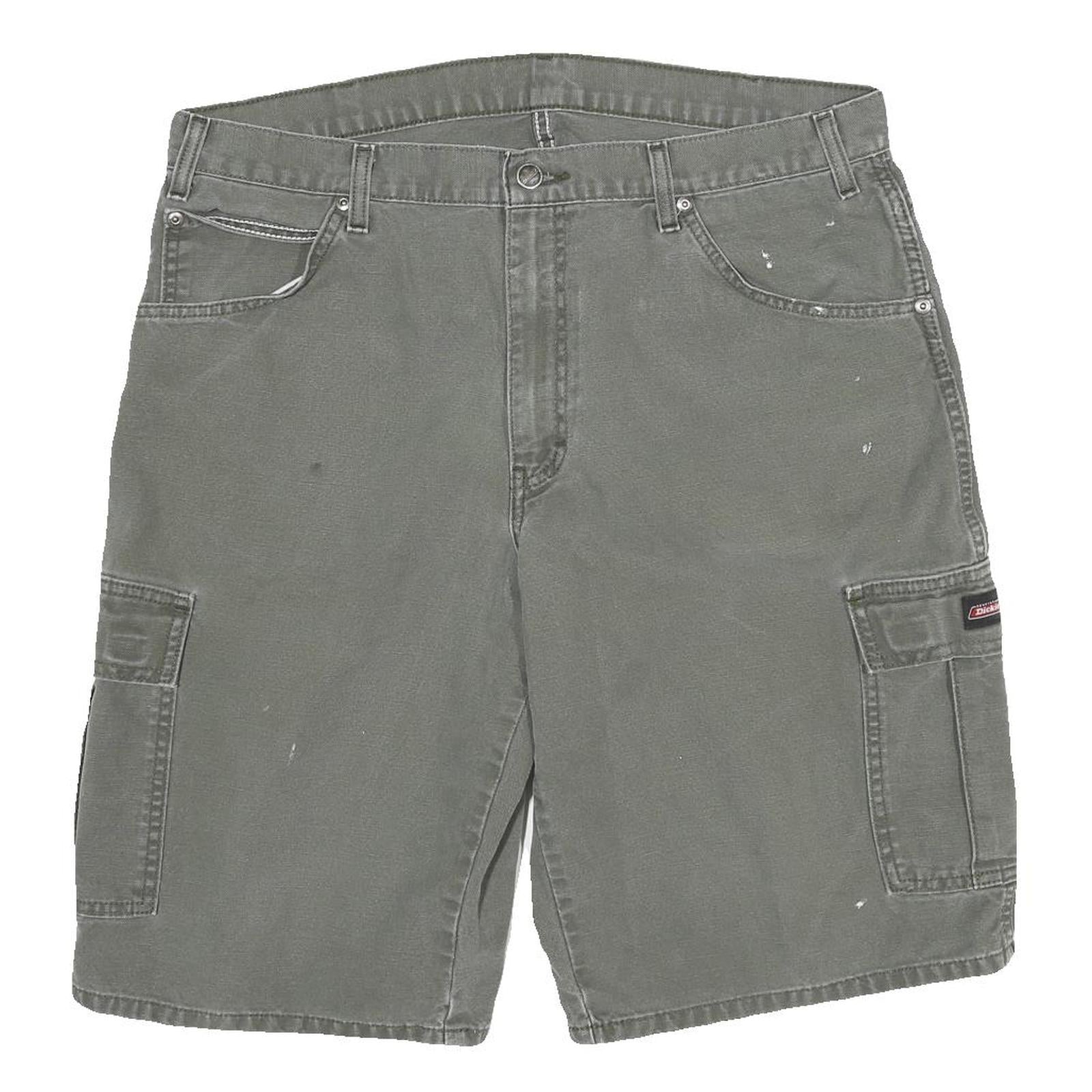 DICKIES Mens Shorts Grey Cargo Size 2XL W34 Cotton Blend Workwear Refurbished - N/A refurbished available on Cerqular