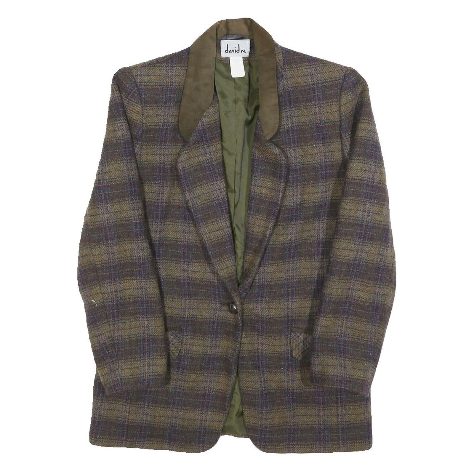 Buy DAVID N Womens Olive Green & Purple Checked Wool Blend Button Jacket M Woven Refurbished - $58.49 DAVID N Womens Olive Green & Purple Checked Wool Blend Button Jacket M Woven Refurbished - N/A refurbished available on Cerqular