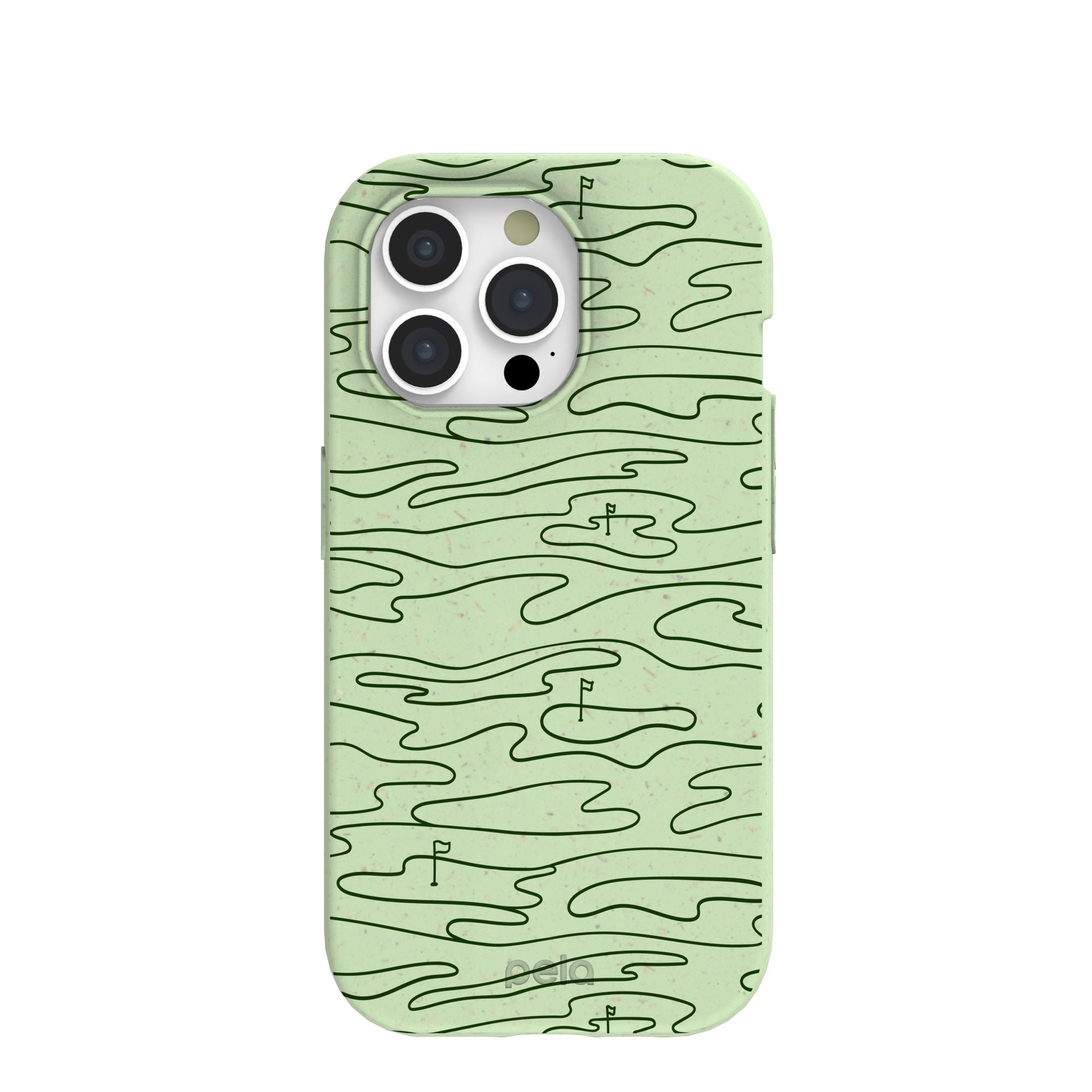 Sage Green Fairway iPhone 15 Pro Case Refurbished - Pela Case refurbished available on Cerqular