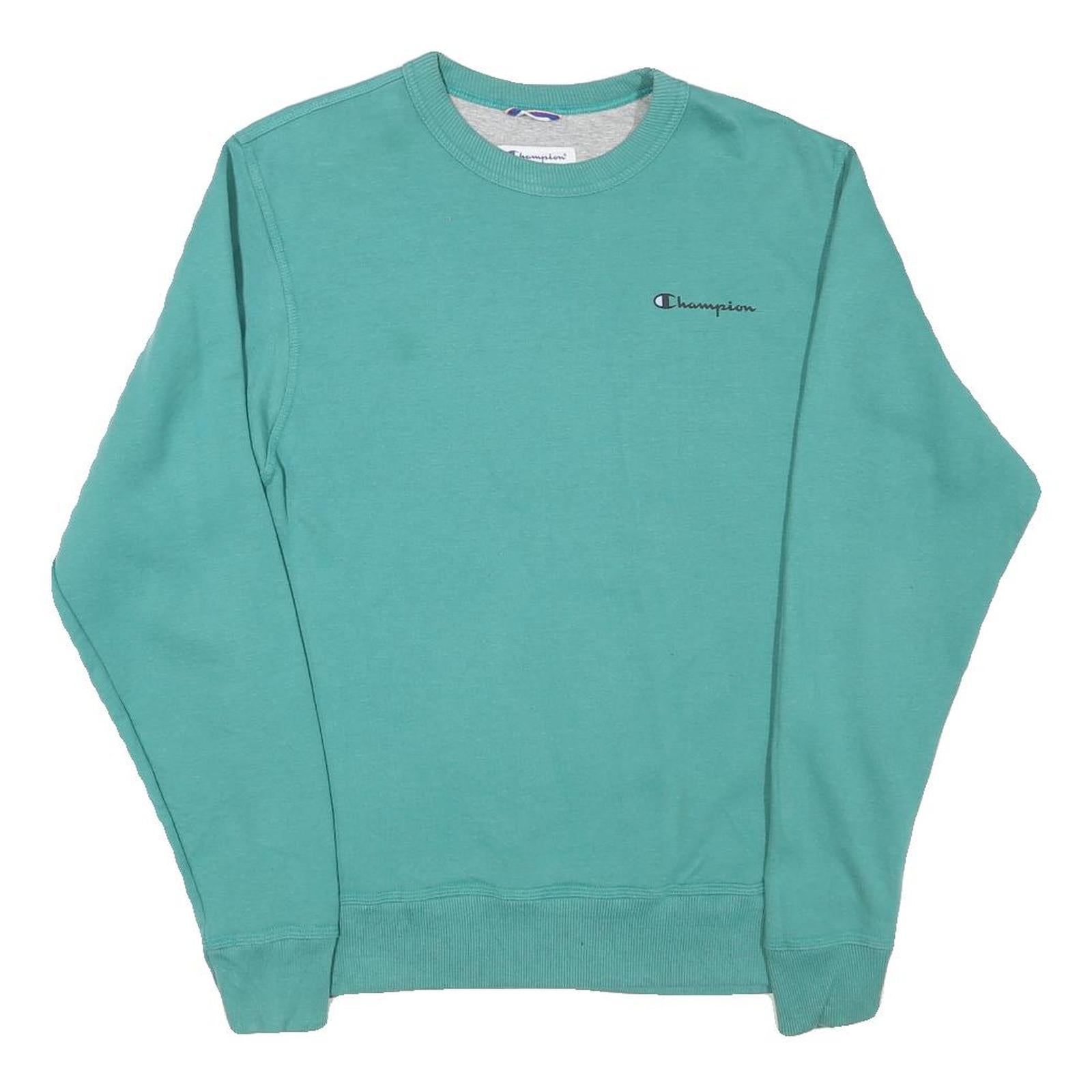 CHAMPION Mens Green Crew Neck S Cotton Blend Pullover Sweatshirt Casual Wear Refurbished - N/A refurbished available on Cerqular
