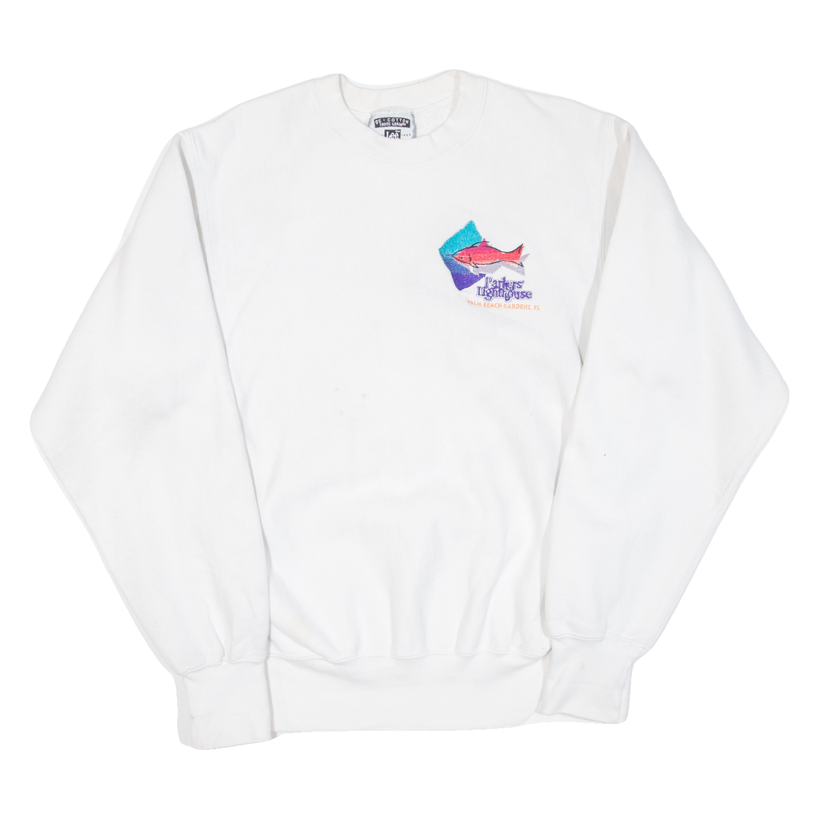 LEE Parkers Lighthouse Mens Sweatshirt White USA M Refurbished - N/A refurbished available on Cerqular