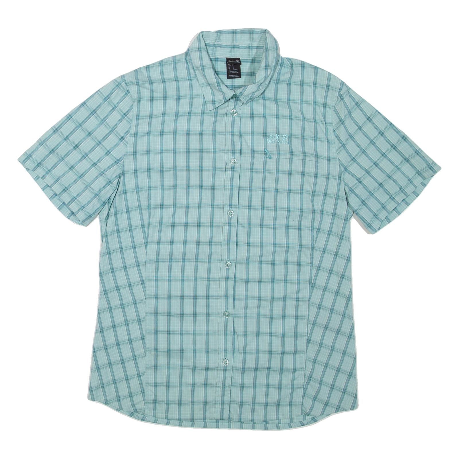 JACK WOLFSKIN Womens Shirt Blue Check UK 12 Refurbished - N/A refurbished available on Cerqular