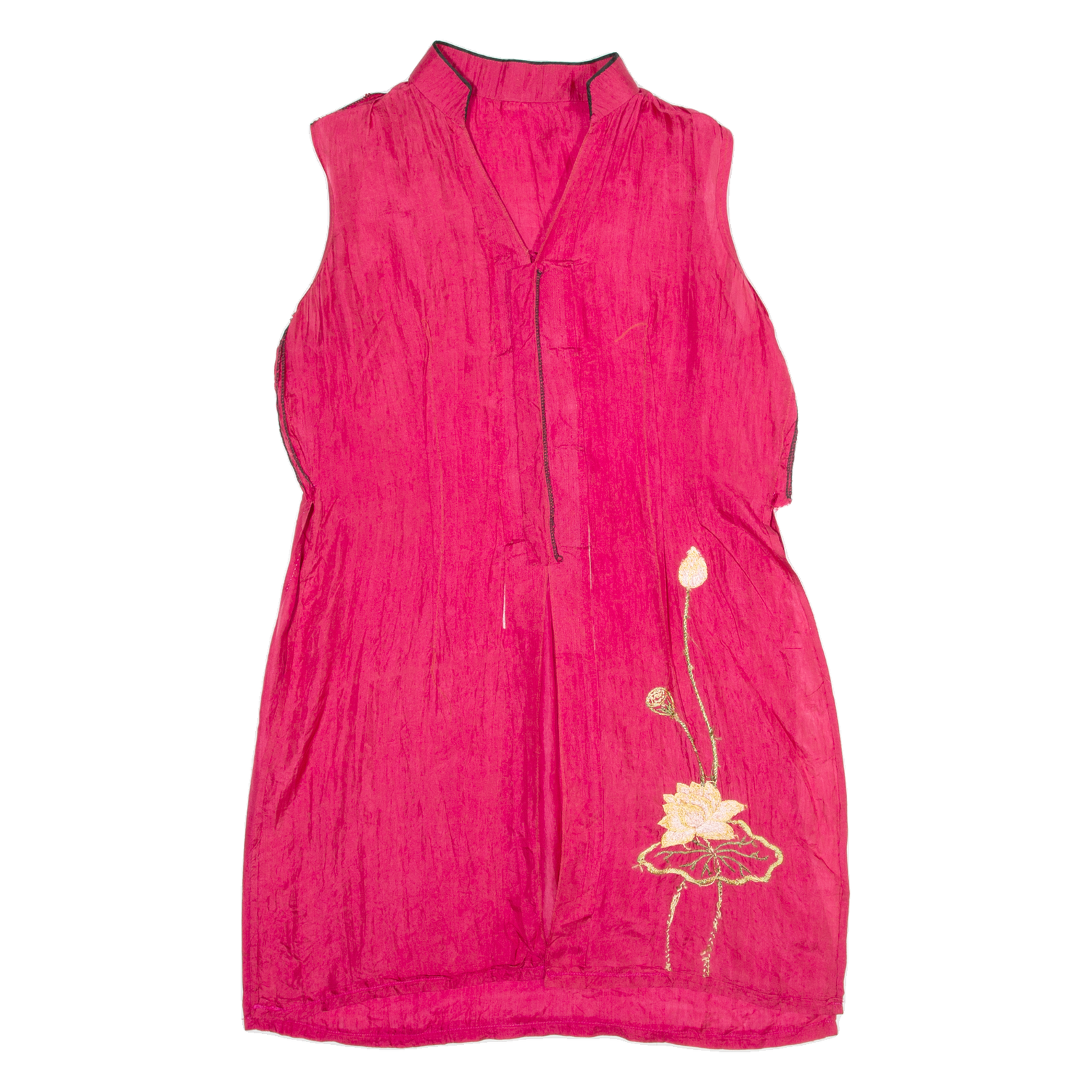 Womens Oversized Top Red Sleeveless Silk 2XL Refurbished - N/A refurbished available on Cerqular