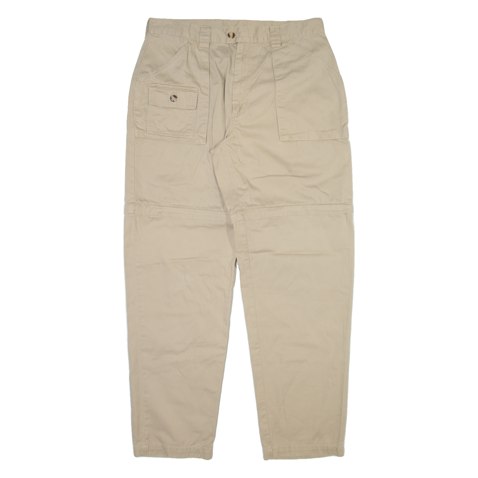 Detachable Legs Mens Trousers Beige Relaxed Straight W34 L32 Refurbished - N/A refurbished available on Cerqular