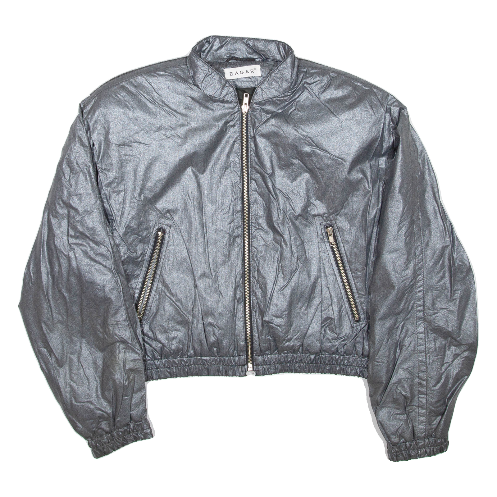 BAZAR Cropped Womens Bomber Jacket Grey Wool XS Refurbished - N/A refurbished available on Cerqular