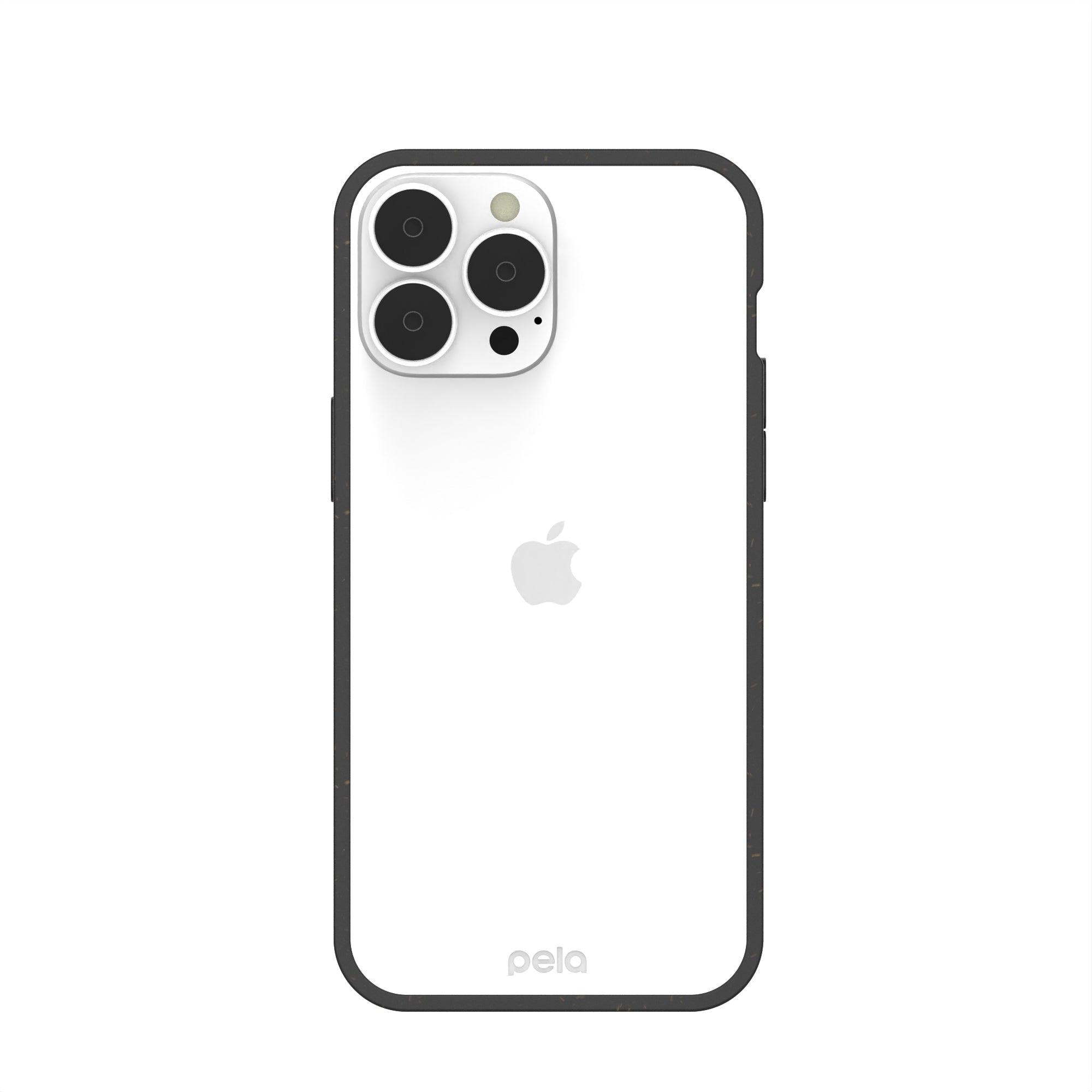 Clear iPhone 13 Pro Max Case with Black Ridge Refurbished - Pela Case refurbished available on Cerqular