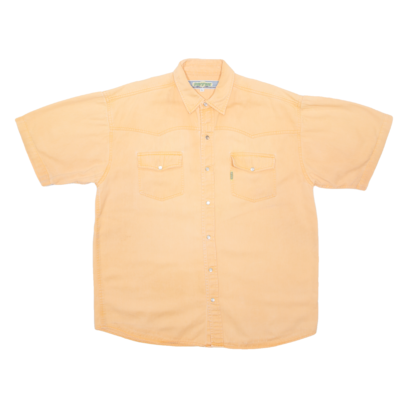 UNDERGROUND Mens Plain Shirt Orange L Refurbished - N/A refurbished available on Cerqular