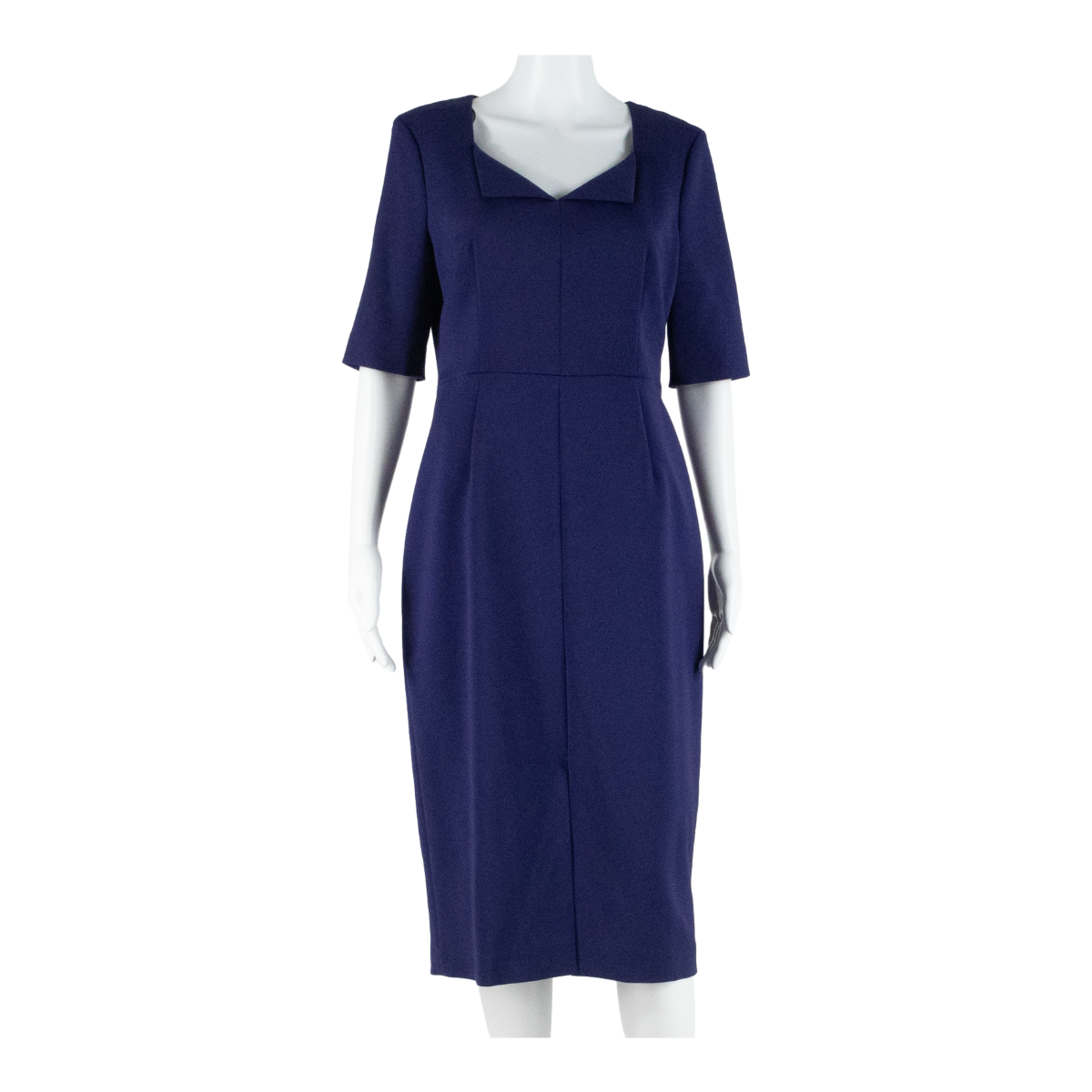 L.K. BENNETT Womens Pencil Dress Purple Short Sleeve Knee Length UK 14 Refurbished - N/A refurbished available on Cerqular