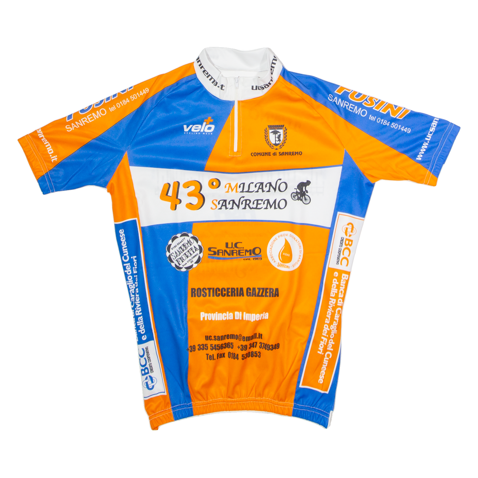 VELO Cycling Mens Jersey Orange 1/4 Zip S Refurbished - N/A refurbished available on Cerqular
