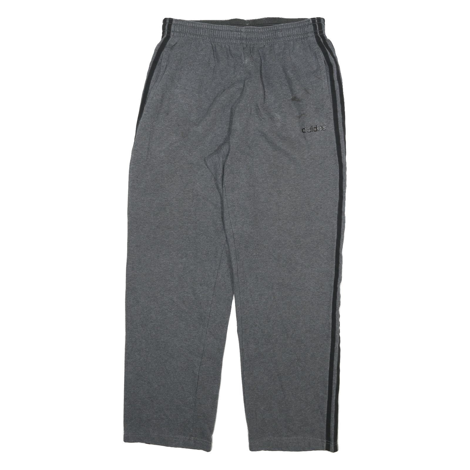 ADIDAS Mens Joggers Grey & Black Slim Straight L W30 L30 Casual Sportswear Refurbished - N/A refurbished available on Cerqular