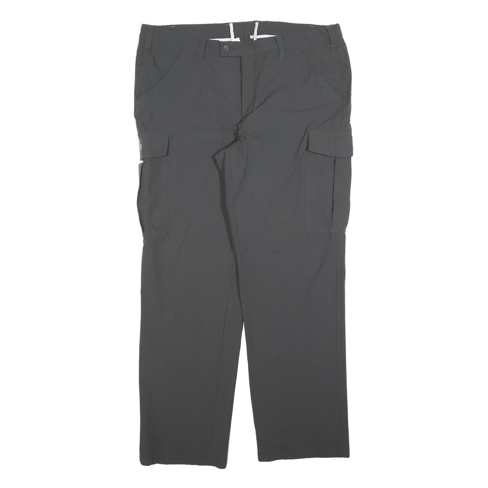 SUNWAY Mens Polyester Blend Grey Regular Straight Trousers W36 L30 Zip Closure Refurbished - N/A refurbished available on Cerqular