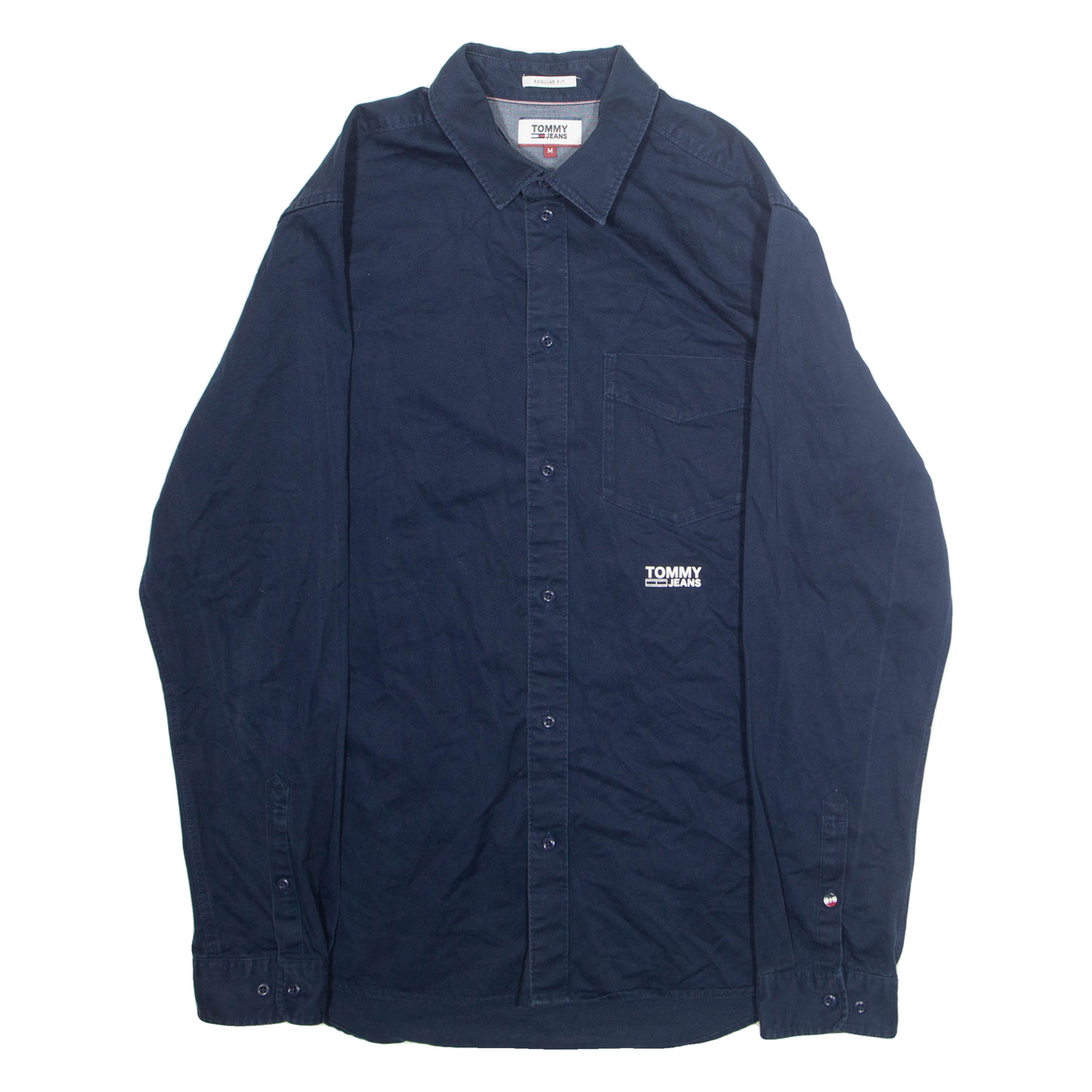 TOMMY HILFIGER Regular Fit Mens Plain Shirt Blue Long Sleeve M Refurbished - N/A refurbished available on Cerqular
