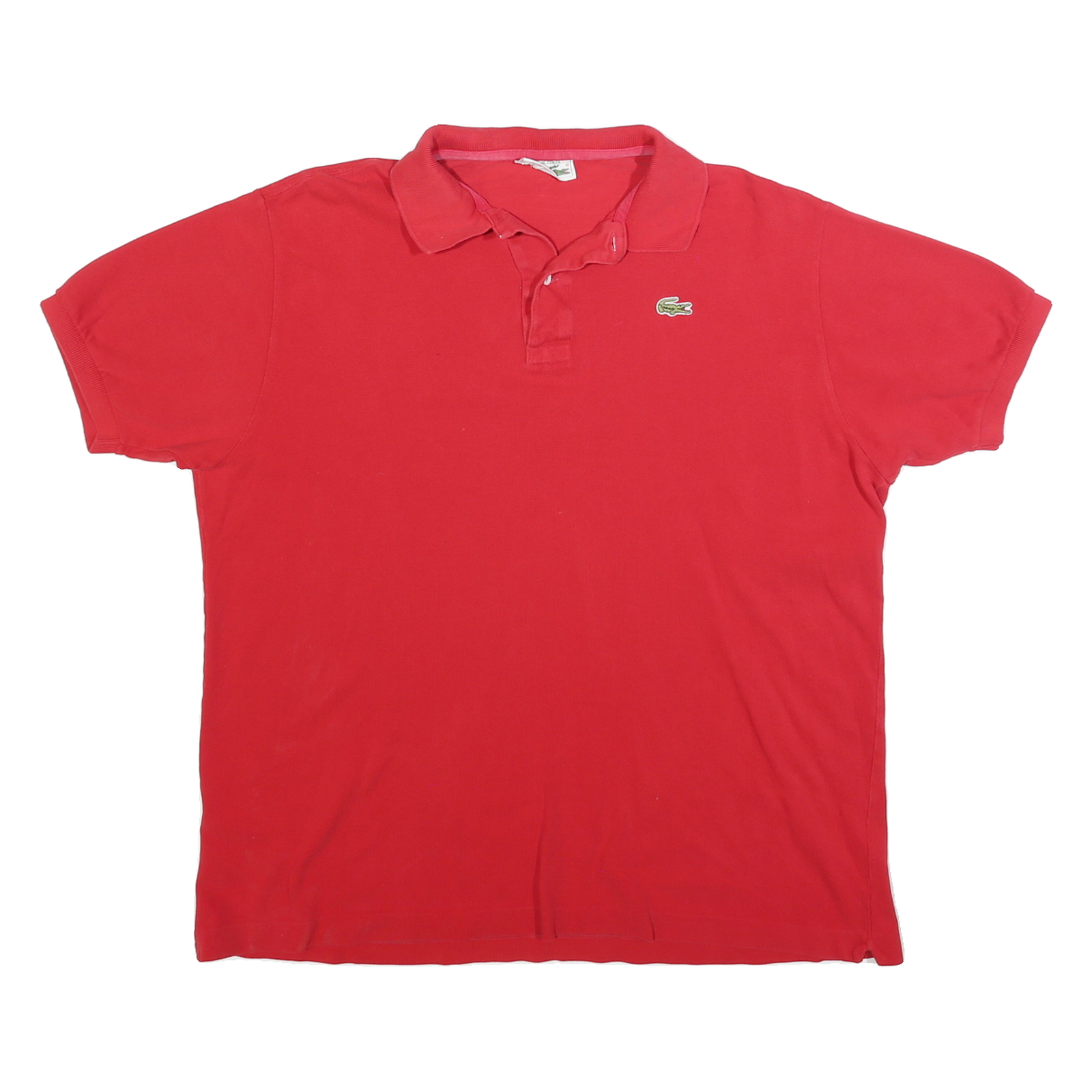 LACOSTE Mens Red Short Sleeve Plain Polo Shirt L Classic Cotton Blend Refurbished - N/A refurbished available on Cerqular