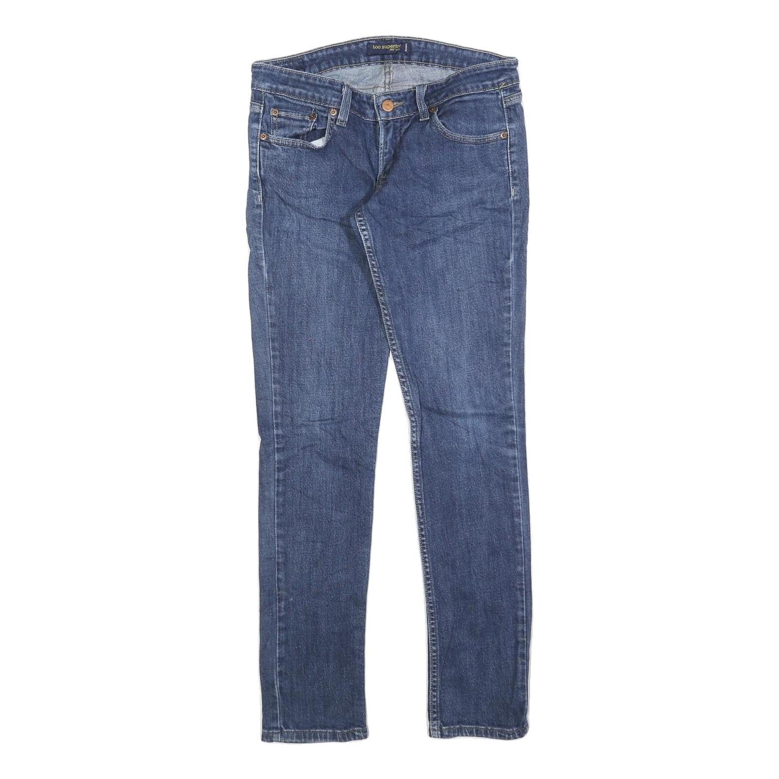 LEVI'S 524 Womens Jeans Blue Slim Skinny Denim W30 L30 Classic Cotton Blend Refurbished - N/A refurbished available on Cerqular