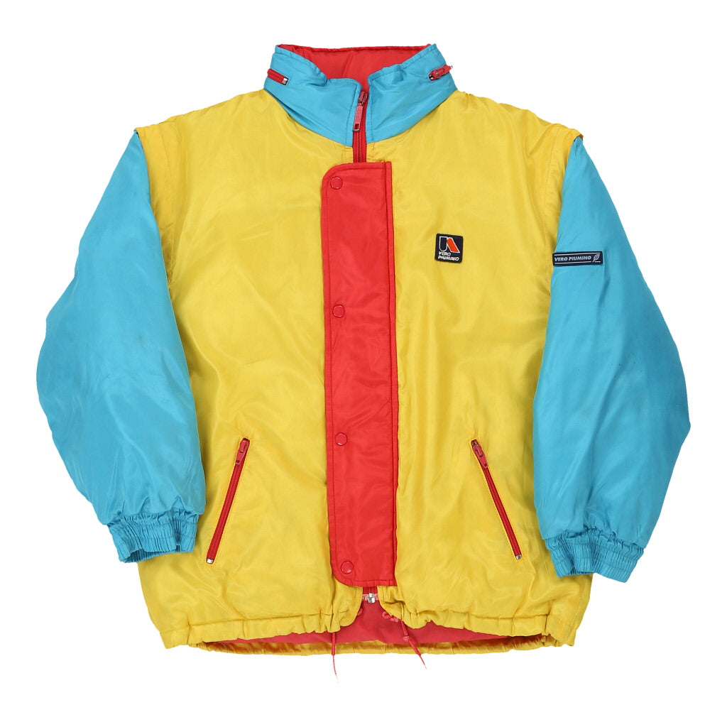 Age 12-13 Ski-Doo Ski Jacket - Large Block Colour Nylon Refurbished - Thrifted (note: this is a term often used to describe second- refurbished available on Cerqular