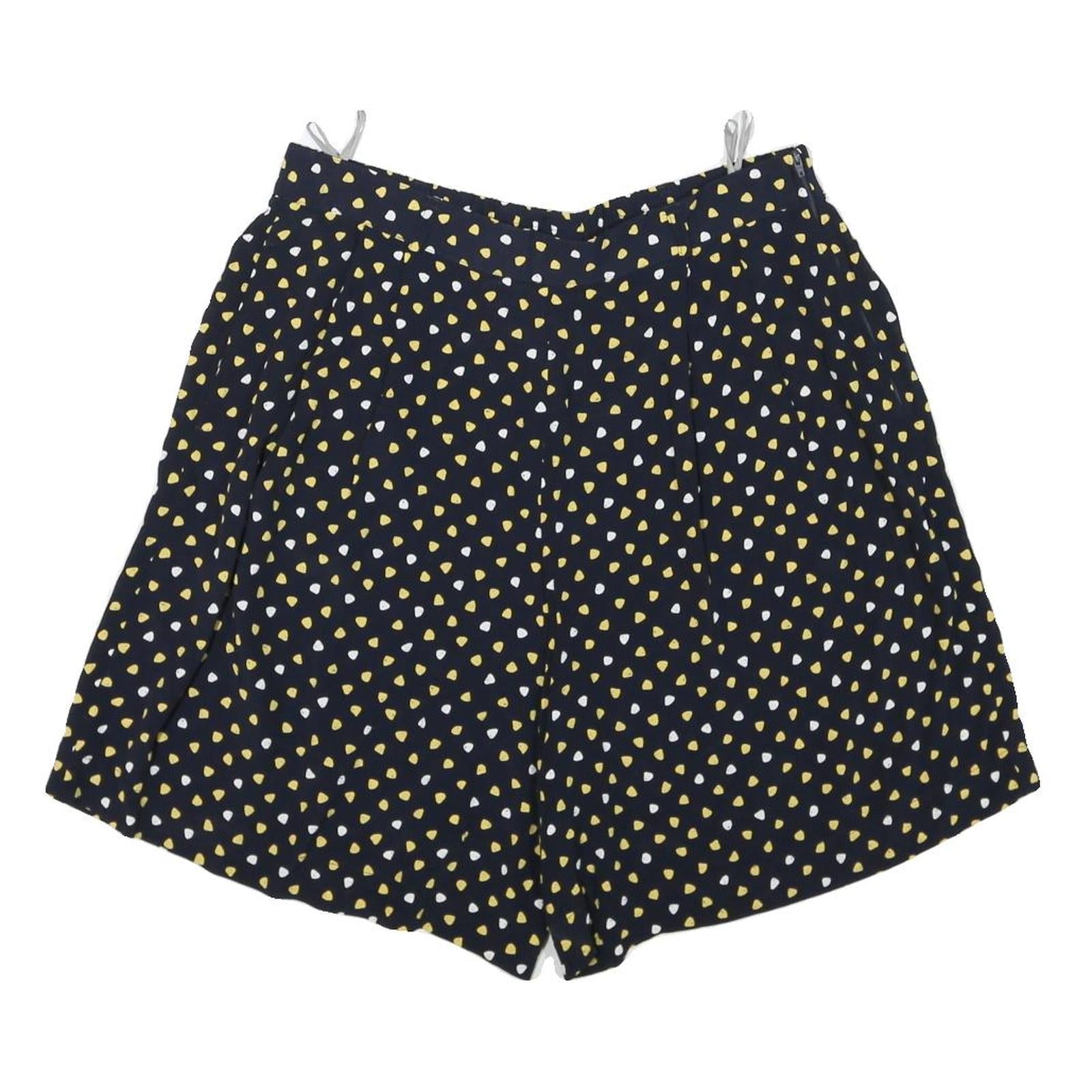 Womens Black Yellow & White Patterned Casual Shorts XL W30 Lightweight Refurbished - N/A refurbished available on Cerqular