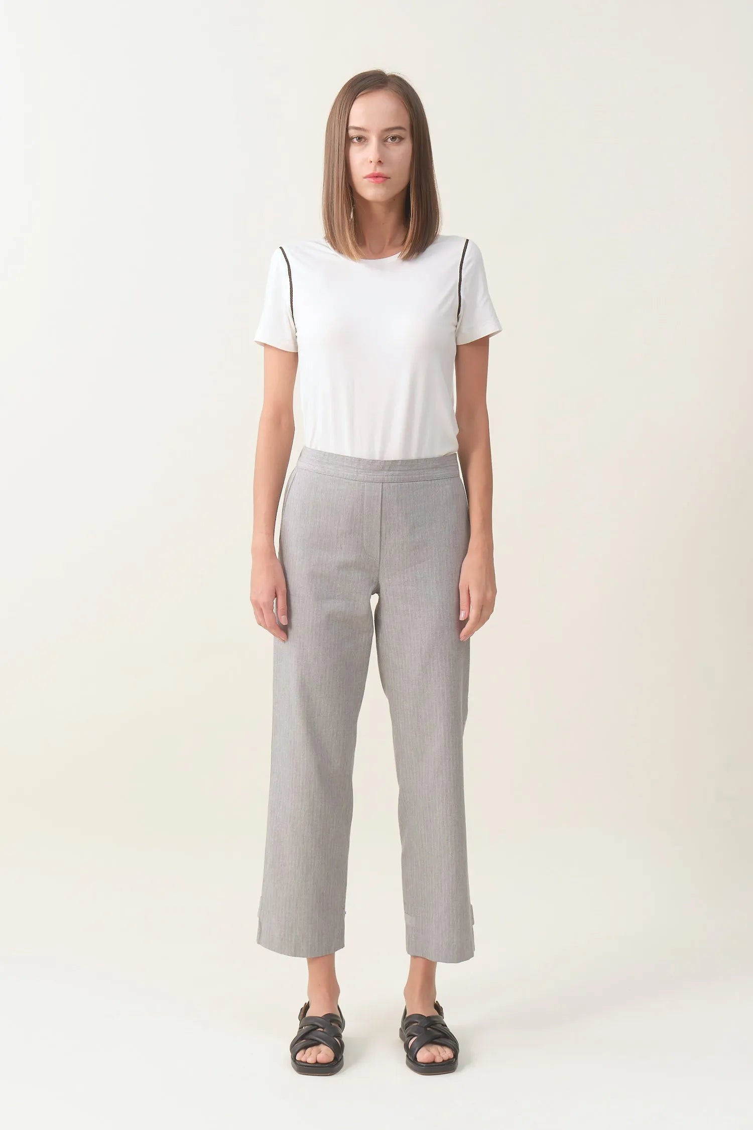 Convertible Crop Pant - Grey Herringbone | Size: M Refurbished - N/A refurbished available on Cerqular
