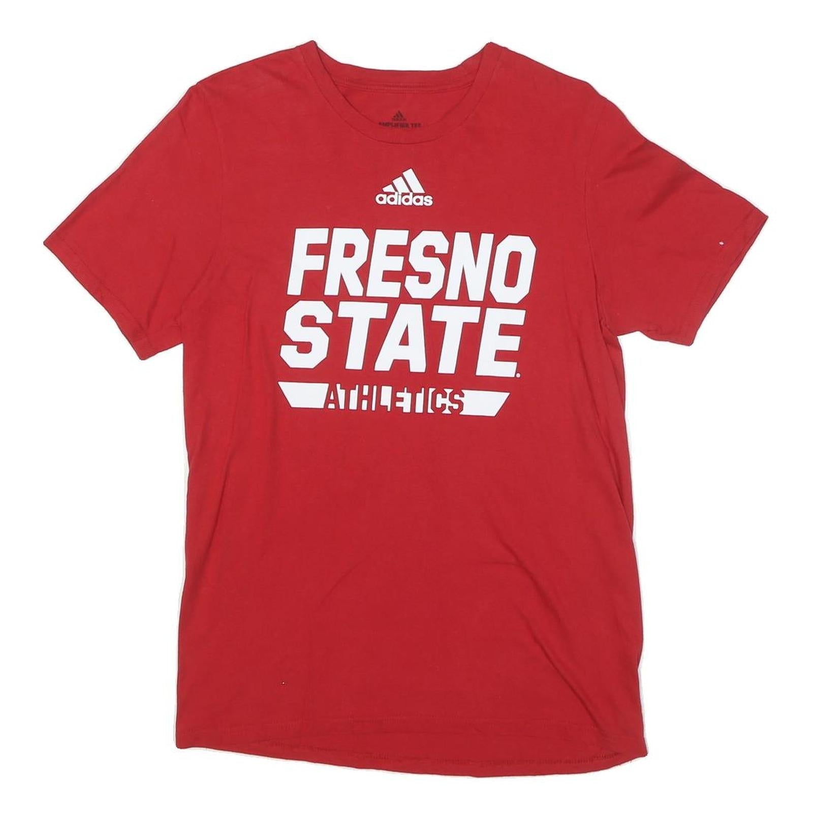 ADIDAS Mens Red Fresno State Athletics Graphic T-Shirt S Short Sleeve Crew Neck Refurbished - N/A refurbished available on Cerqular