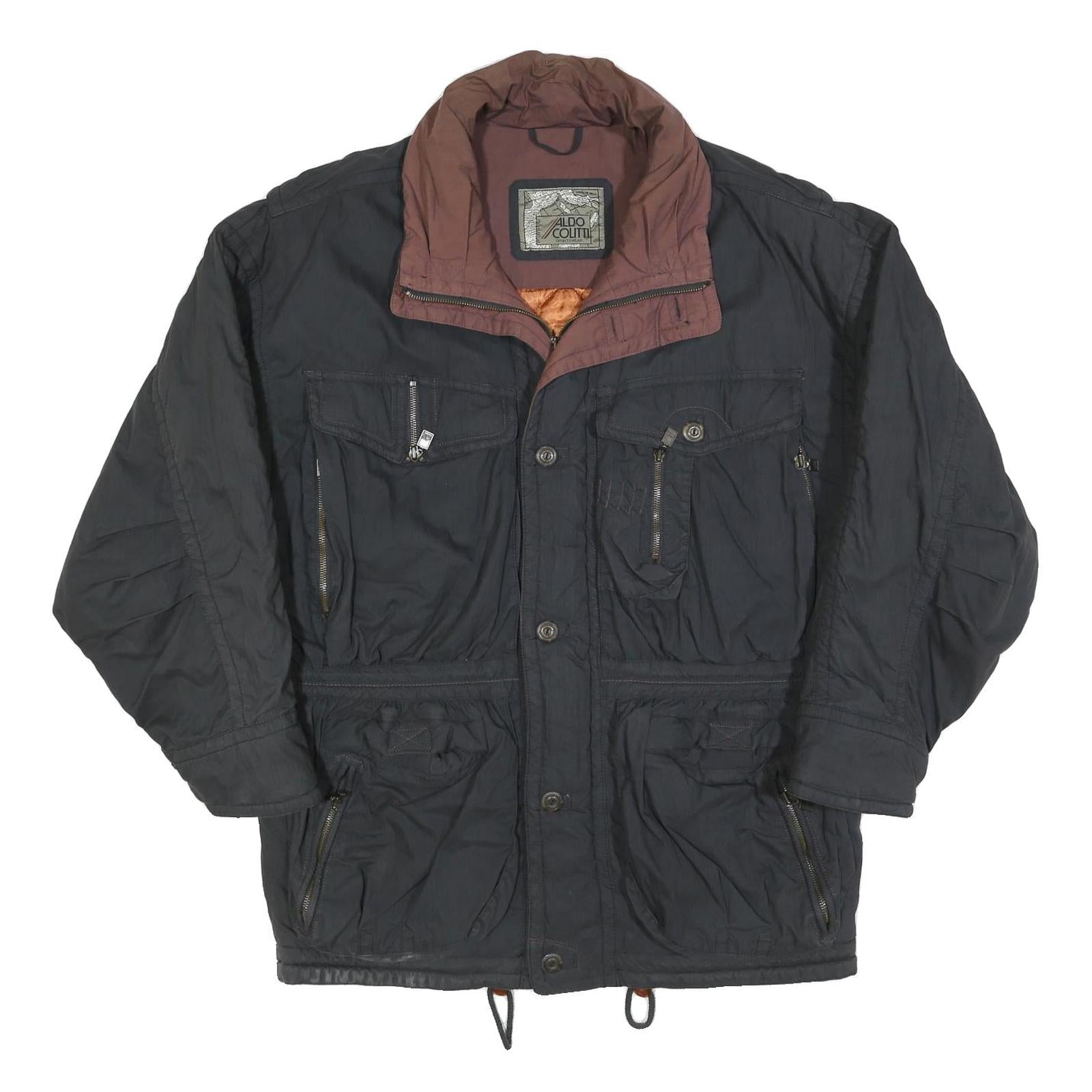 ALDO COLITTI Mens Black Brown Zip Jacket L Polyester Blend Casual Outdoor Refurbished - N/A refurbished available on Cerqular