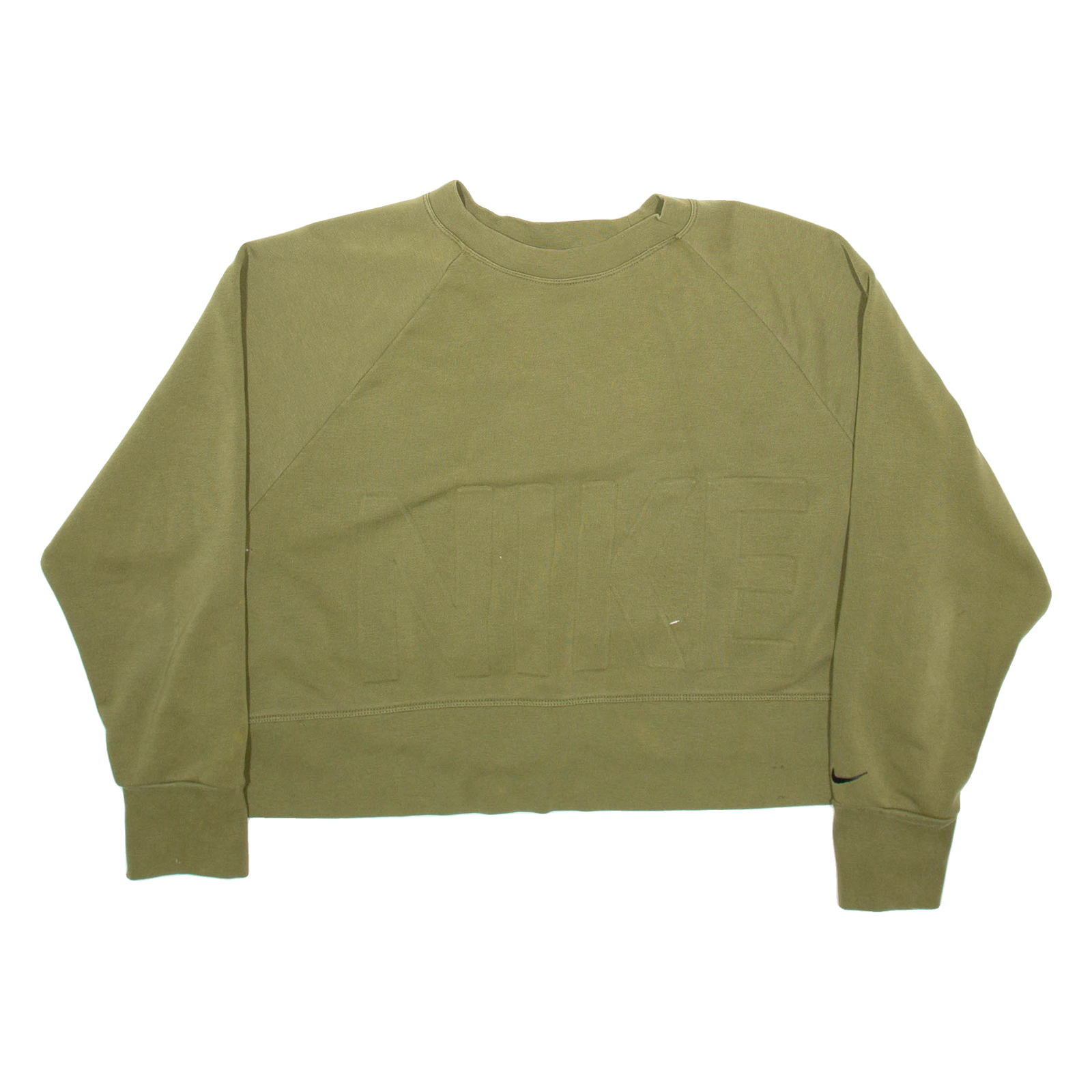 NIKE Cropped Womens Sweatshirt Green L Refurbished - N/A refurbished available on Cerqular