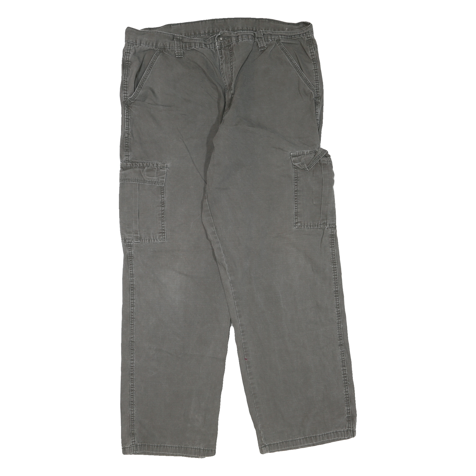WRANGLER Mens Regular Grey Cotton Blend Cargo Jeans W38 L32 Zip Pockets Refurbished - N/A refurbished available on Cerqular