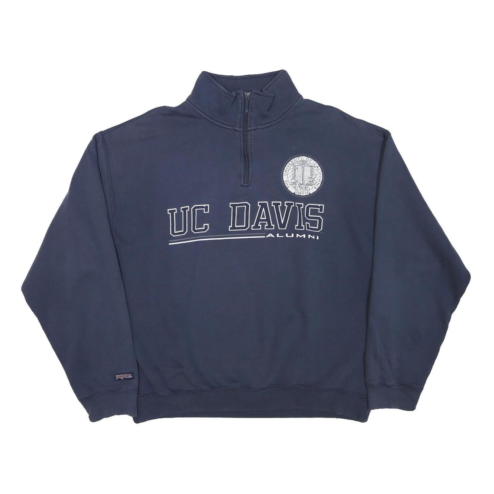 Buy JANSPORT Mens Navy UC Davis Alumni Half Zip Sweatshirt L Cotton Blend Casual Refurbished - $27.29 JANSPORT Mens Navy UC Davis Alumni Half Zip Sweatshirt L Cotton Blend Casual Refurbished - N/A refurbished available on Cerqular