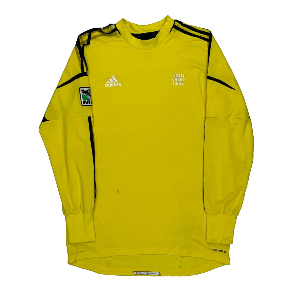 Mls Adidas Football Shirt - XL Yellow Polyester Refurbished - Thrifted (note: this is a term often used to describe second- refurbished available on Cerqular