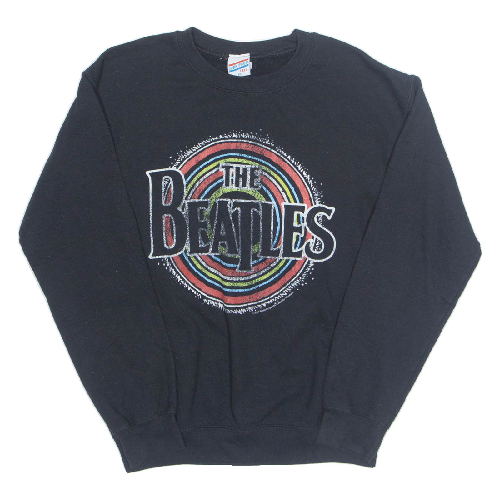 JUNK FOOD TEES The Beatles Mens Sweatshirt Black XS Refurbished - N/A refurbished available on Cerqular