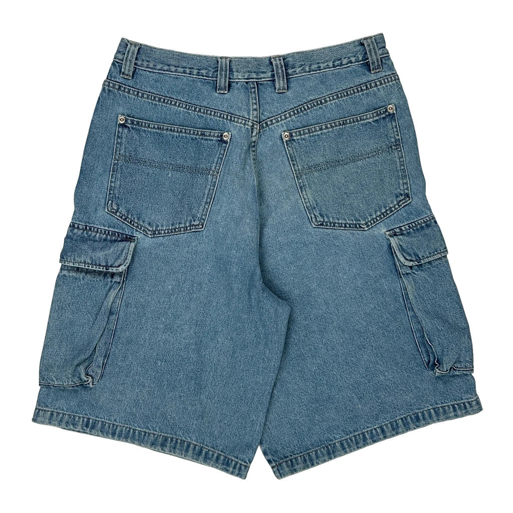 Arizona Jeans Denim Shorts - 32W 12L Blue Cotton Refurbished - Thrifted (note: this is a term often used to describe second- refurbished available on Cerqular