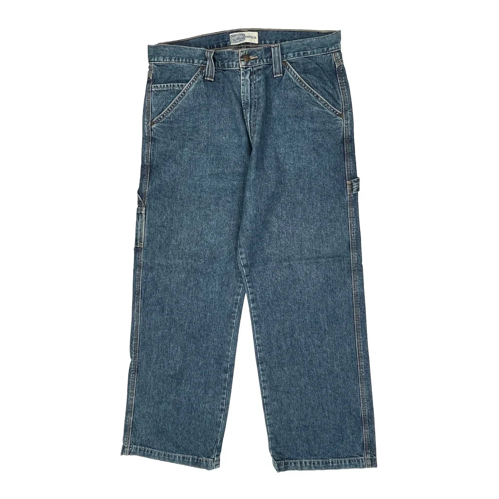Signature By Levis Carpenter Jeans - 36W 30L Blue Cotton Refurbished - Thrifted (note: this is a term often used to describe second- refurbished available on Cerqular