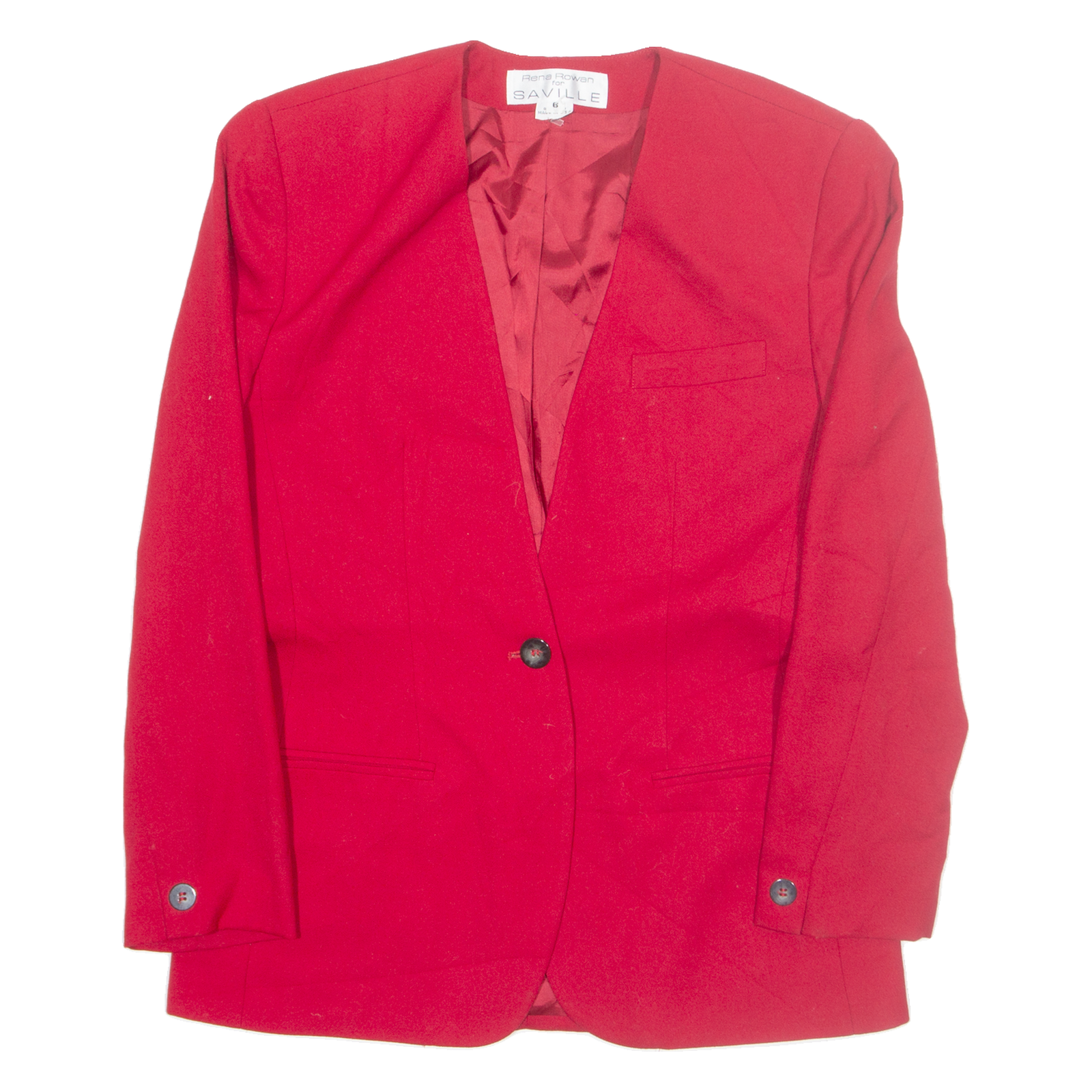 RENA ROWAN Womens Blazer Jacket Red M Refurbished - N/A refurbished available on Cerqular