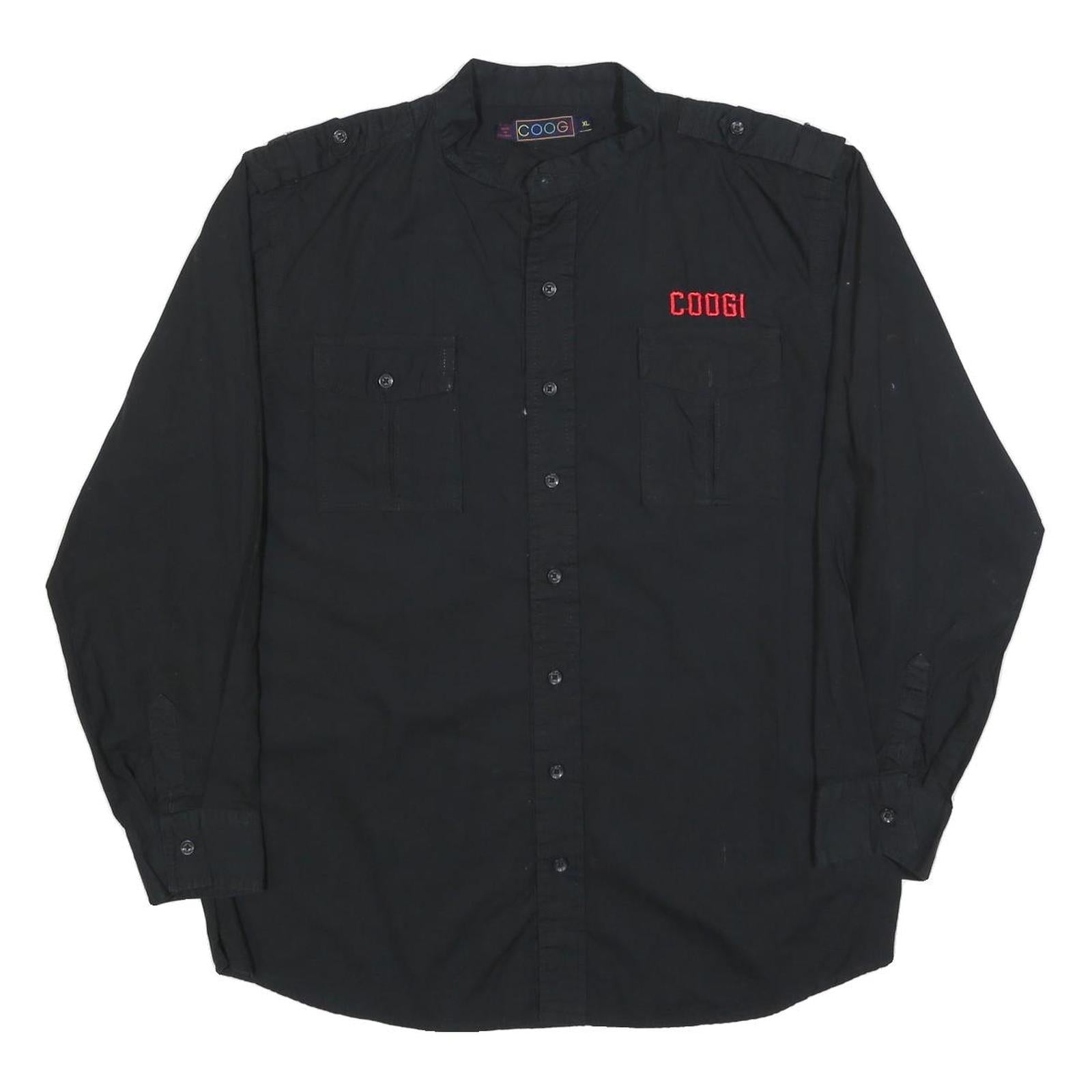 COOGI Mens Black & Red Logo Cotton Blend Shirt XL Button Front Long Sleeve Refurbished - N/A refurbished available on Cerqular
