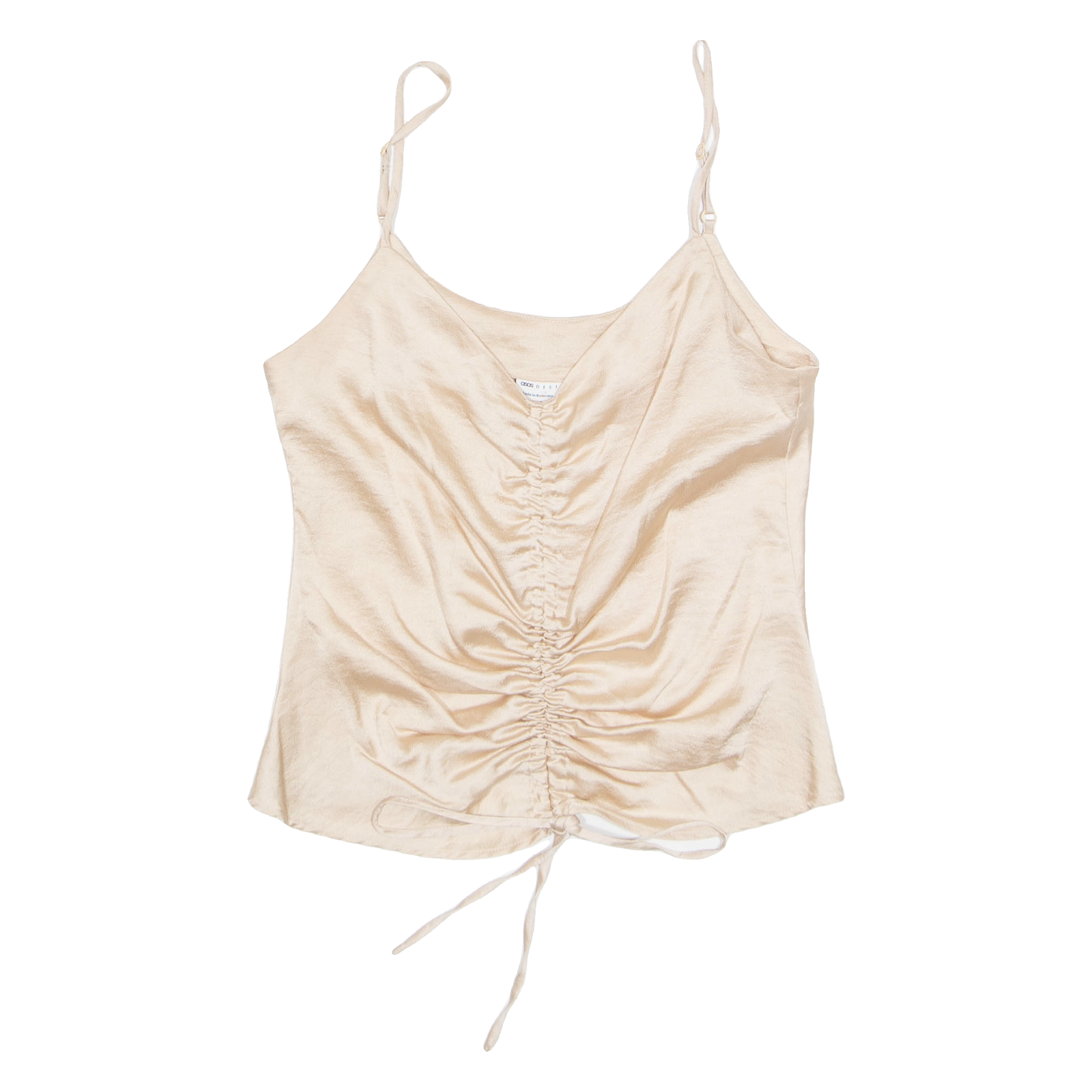 ASOS DESIGN Cropped Womens Camisole Vest Beige V-Neck UK 6 Refurbished - N/A refurbished available on Cerqular