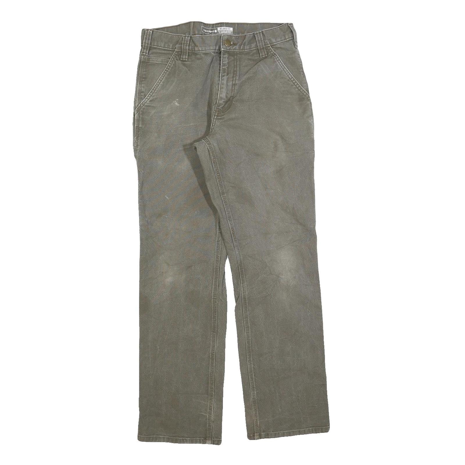 CARHARTT Mens Jeans Khaki Relaxed Straight Denim Medium W31 L32 Workwear Refurbished - N/A refurbished available on Cerqular