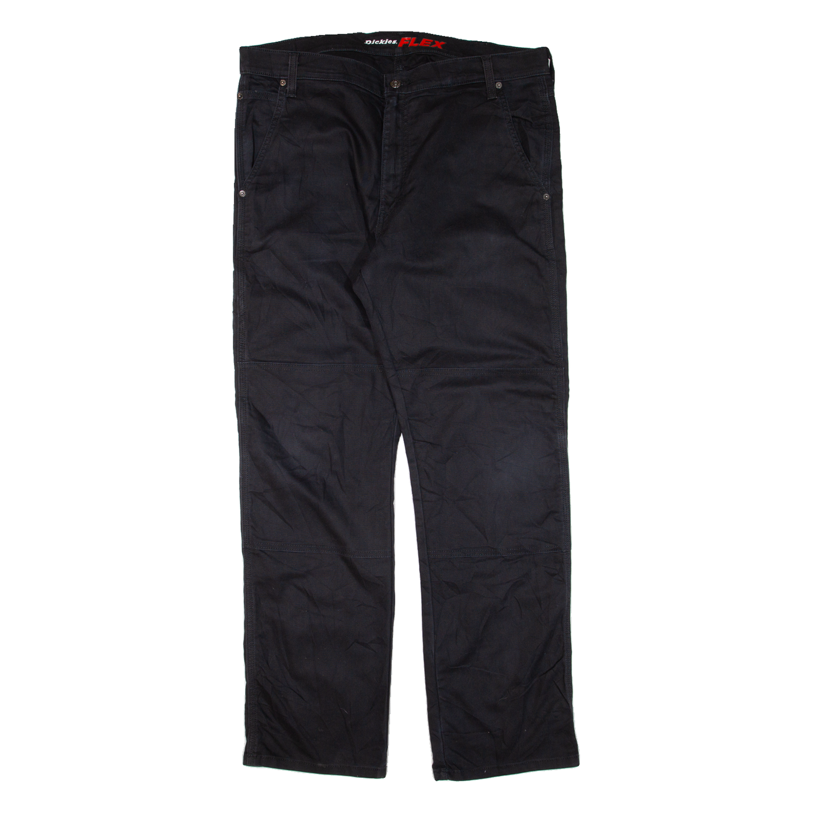 DICKIES Double-knee Workwear Mens Trousers Black Regular Straight W38 L32 Refurbished - N/A refurbished available on Cerqular